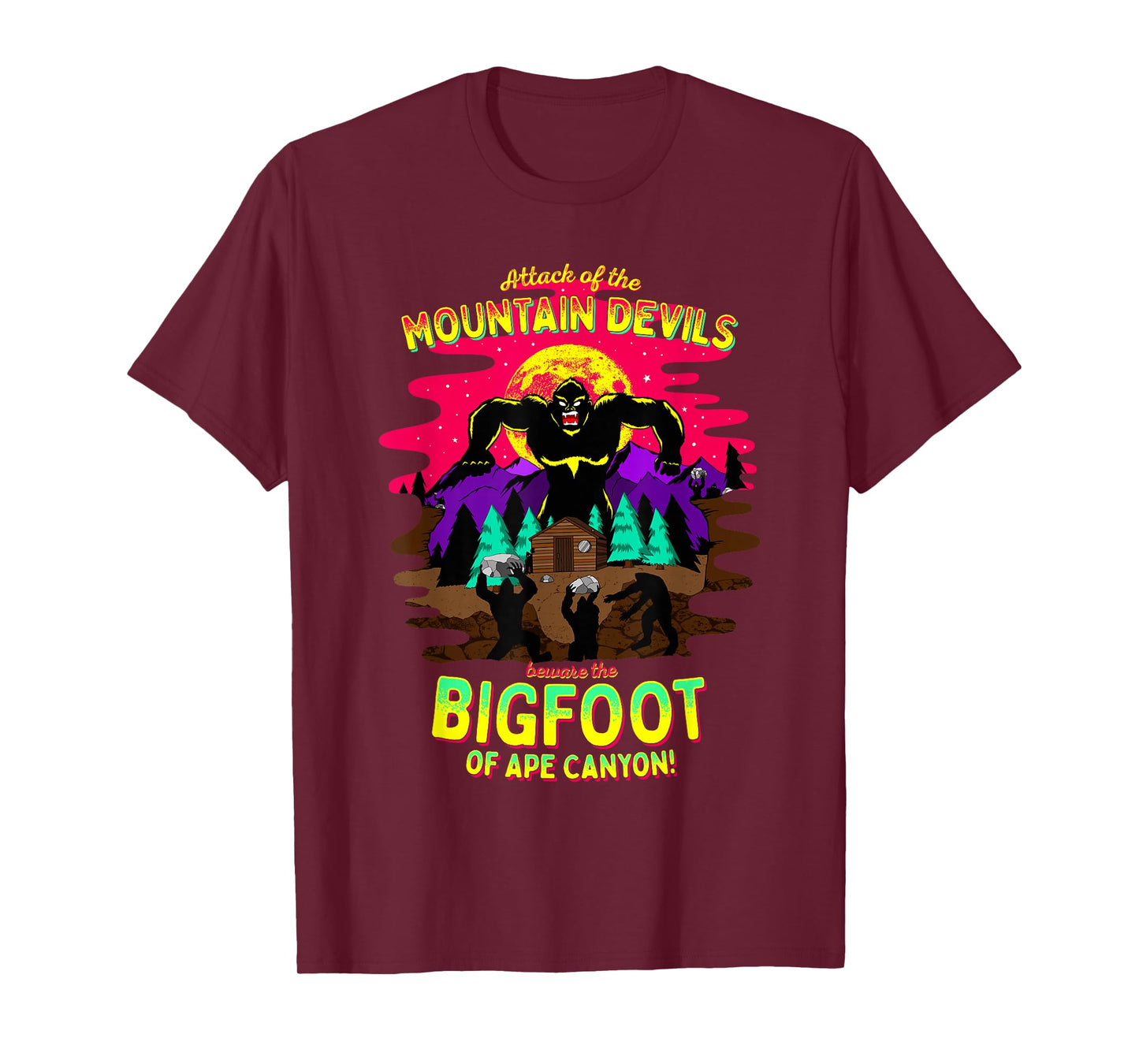 Bigfoot Battle of Ape Canyon Mt St Helens 1924 Retro Cryptid T-Shirt