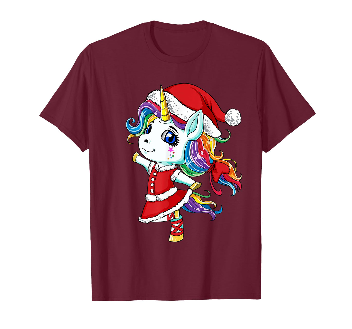 Unicorn Santa Claus Christmas Unicorns Girls T-Shirt