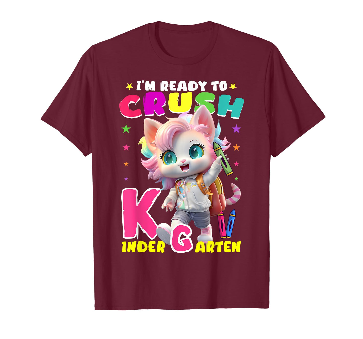 I'm Ready To Crush Kindergarten Unicorn Back To School Girls T-Shirt