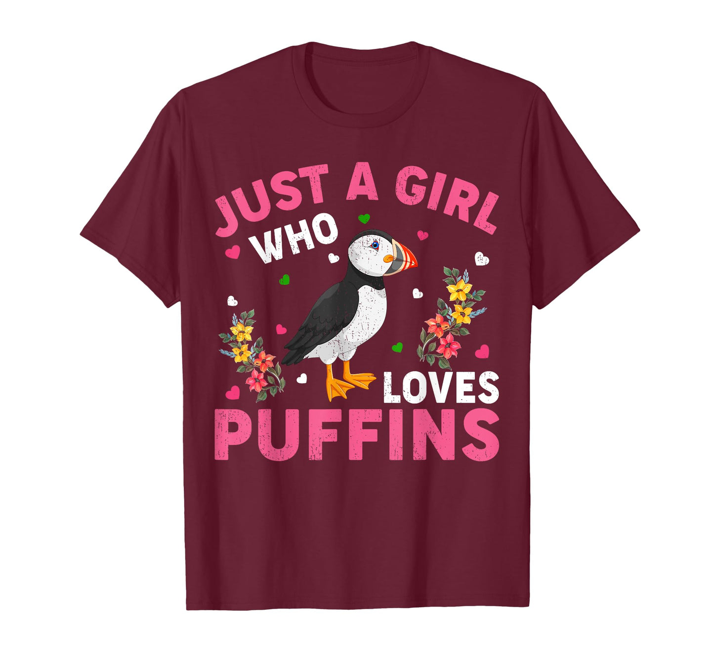 Puffin Bird Lover Just A Girl Who Loves Puffins T-Shirt