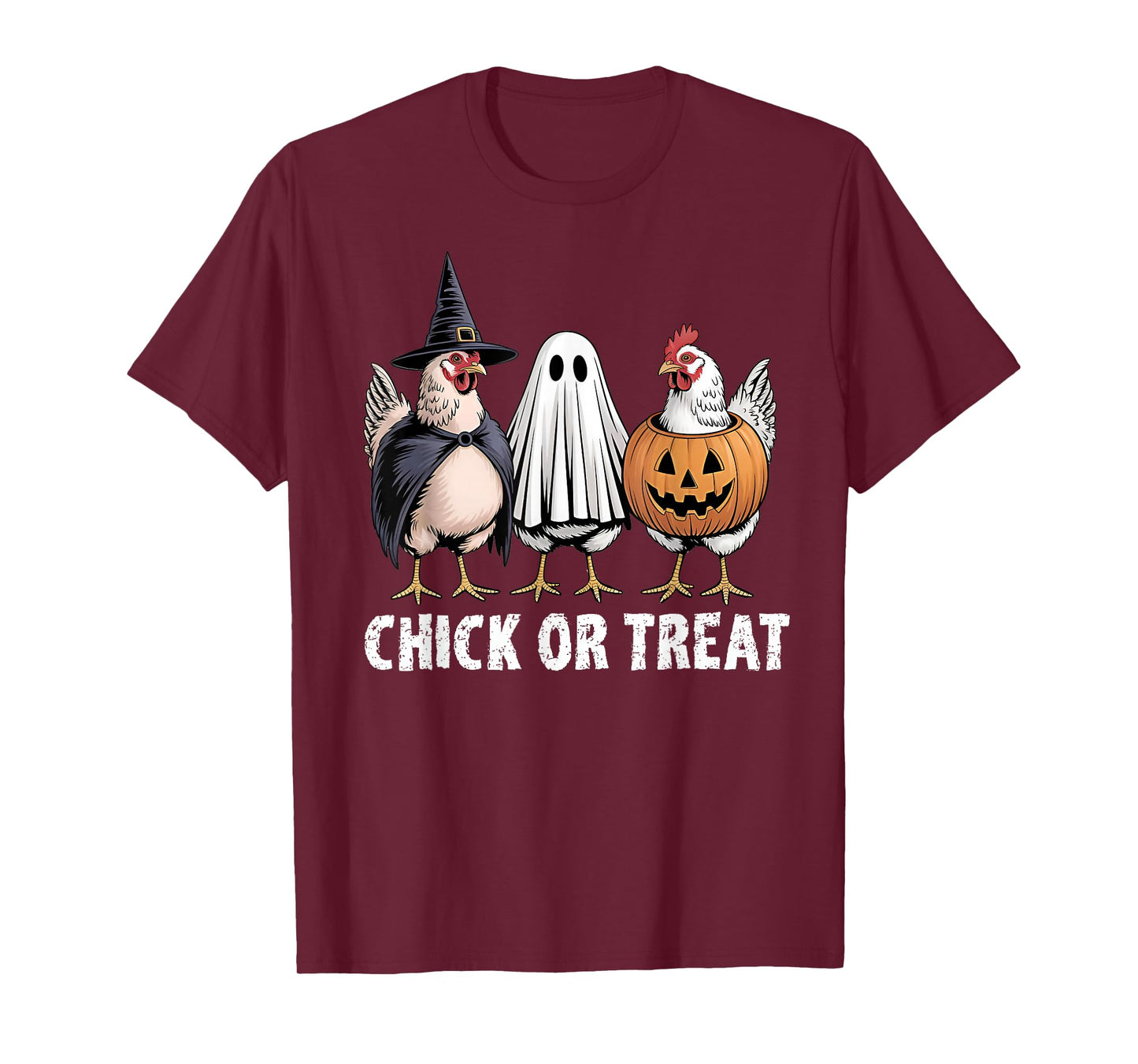 Funny Chick Or Treat Chickens Ghost Witchy Halloween T-Shirt