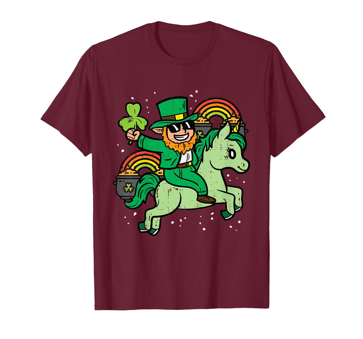 Kids Leprechaun Unicorn Rainbow Cute St Patricks Day Girls Kids T-Shirt