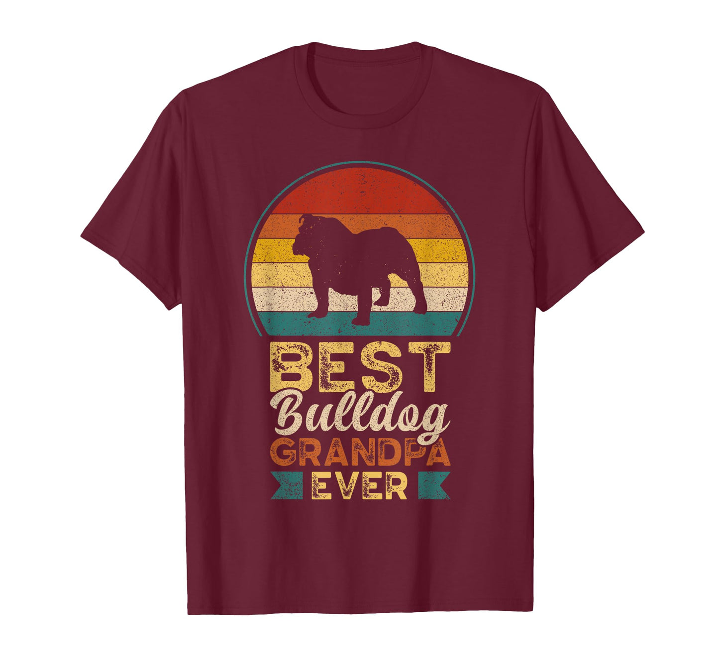 Best Bulldog Grandpa Ever, Father's Day, Grandfather Bulldog Men T-Shirt