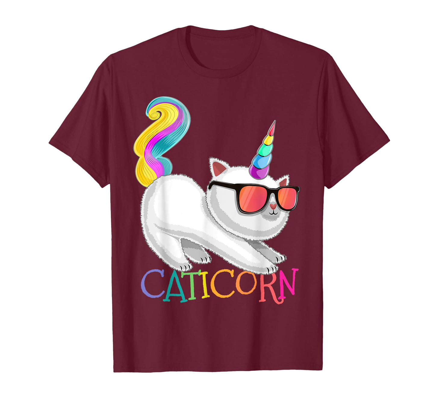 Caticorn Rainbow Unicorn Cat Shirt Girls Unicorn Cat Gift T-Shirt