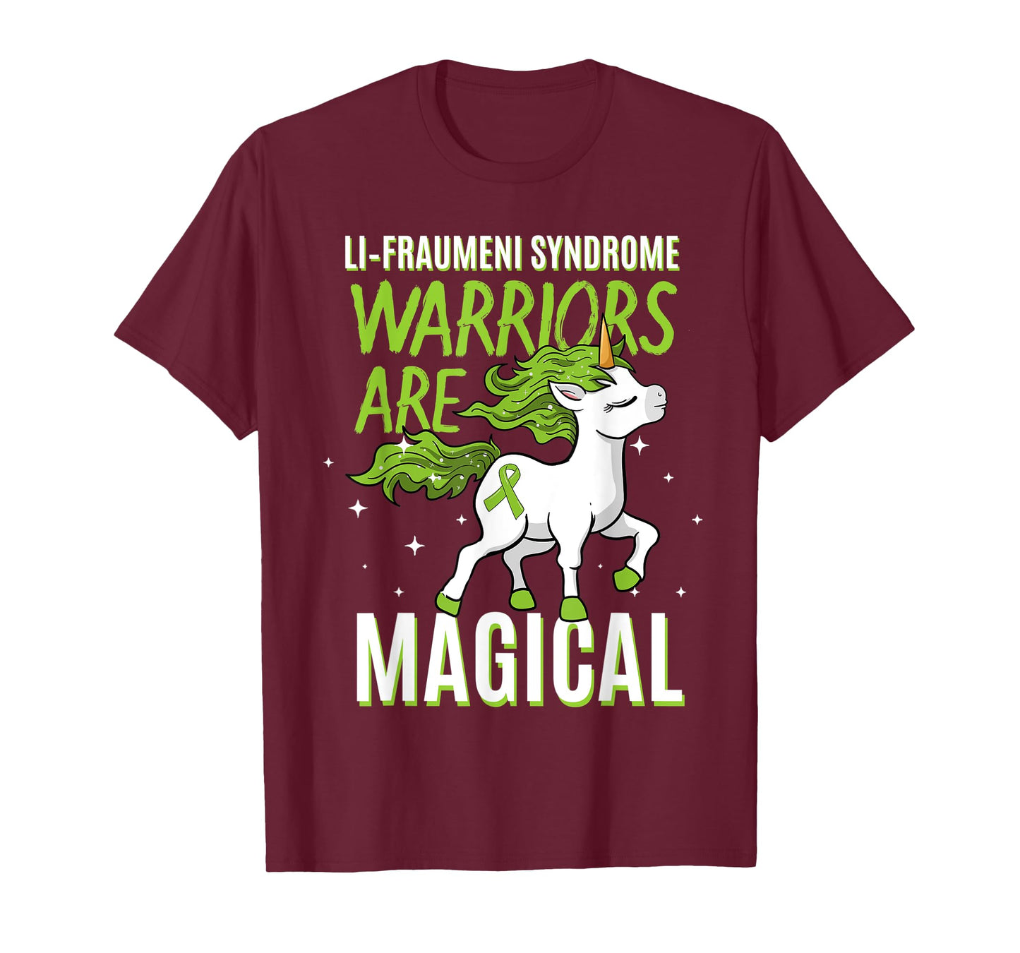 Li–Fraumeni Syndrome Warrior Awareness Ribbon Unicorn Lover T-Shirt