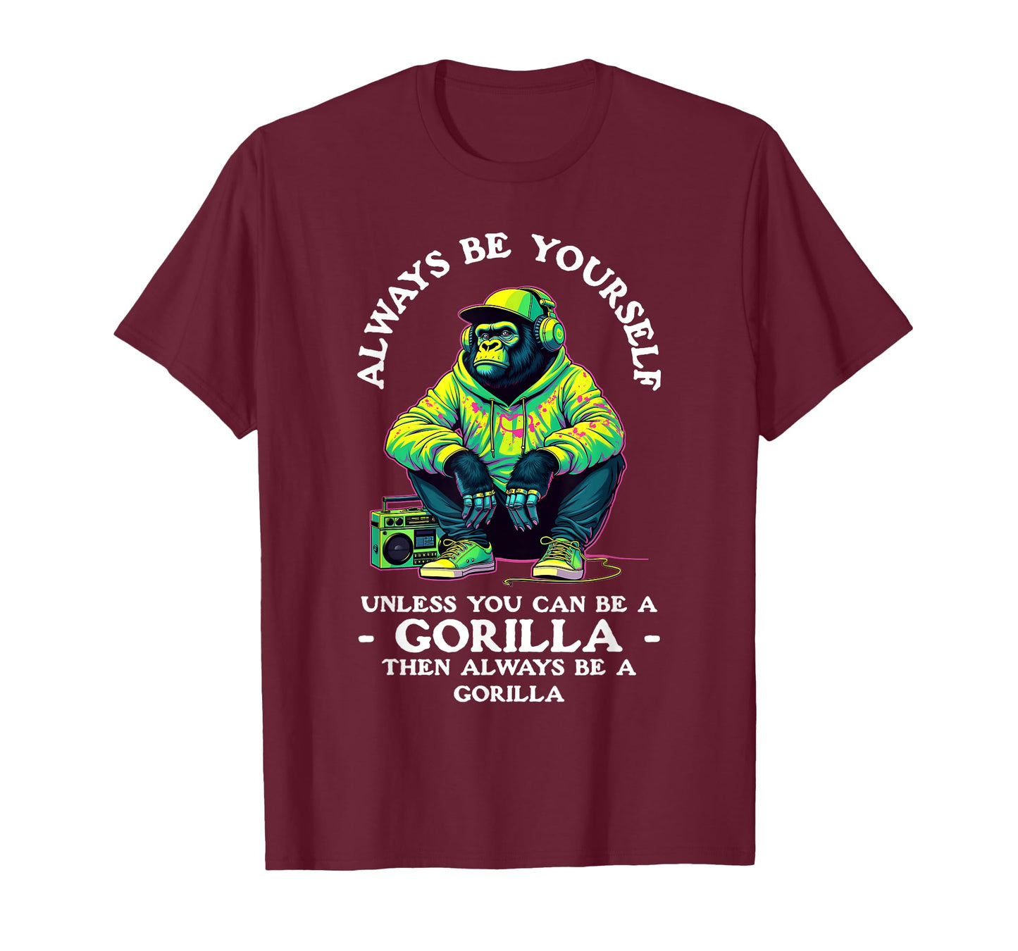 Funny Gorilla Art For Men Women Primate Animal Gorilla Lover T-Shirt