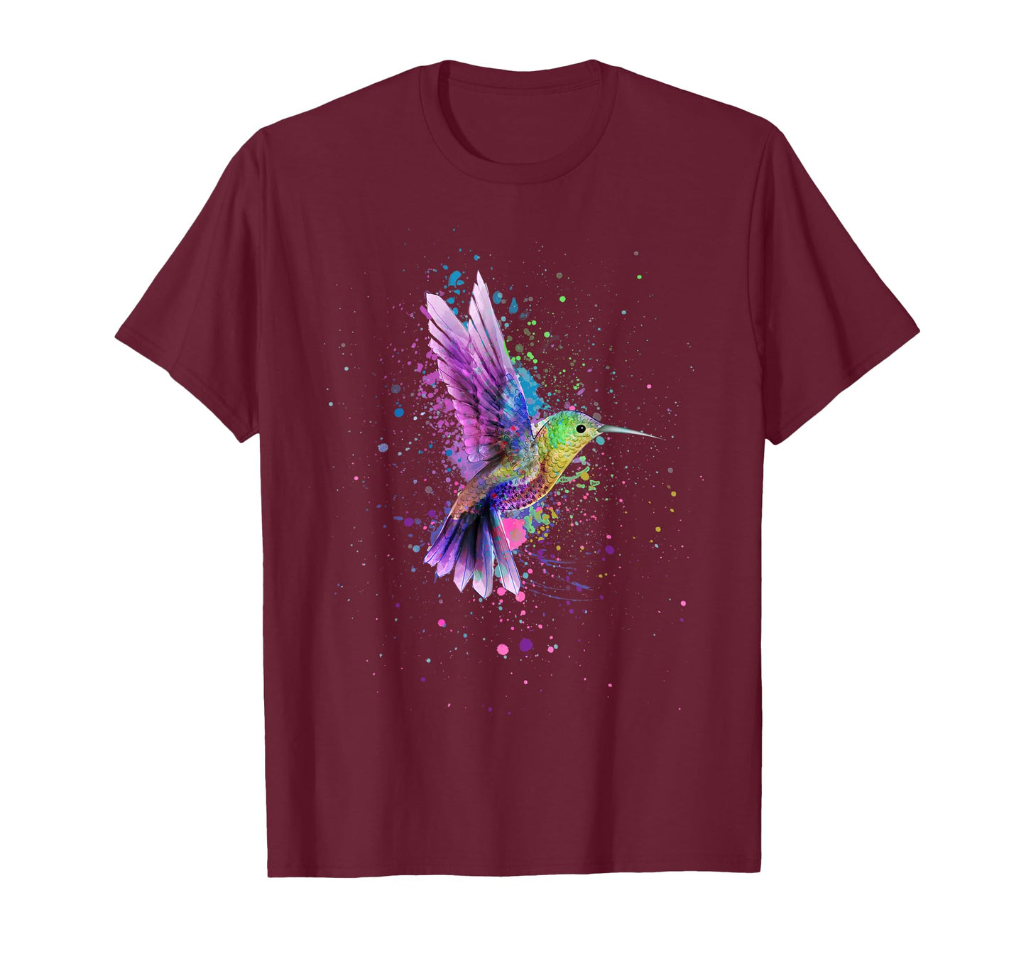 Hummingbird Watercolor Art Design T-Shirt