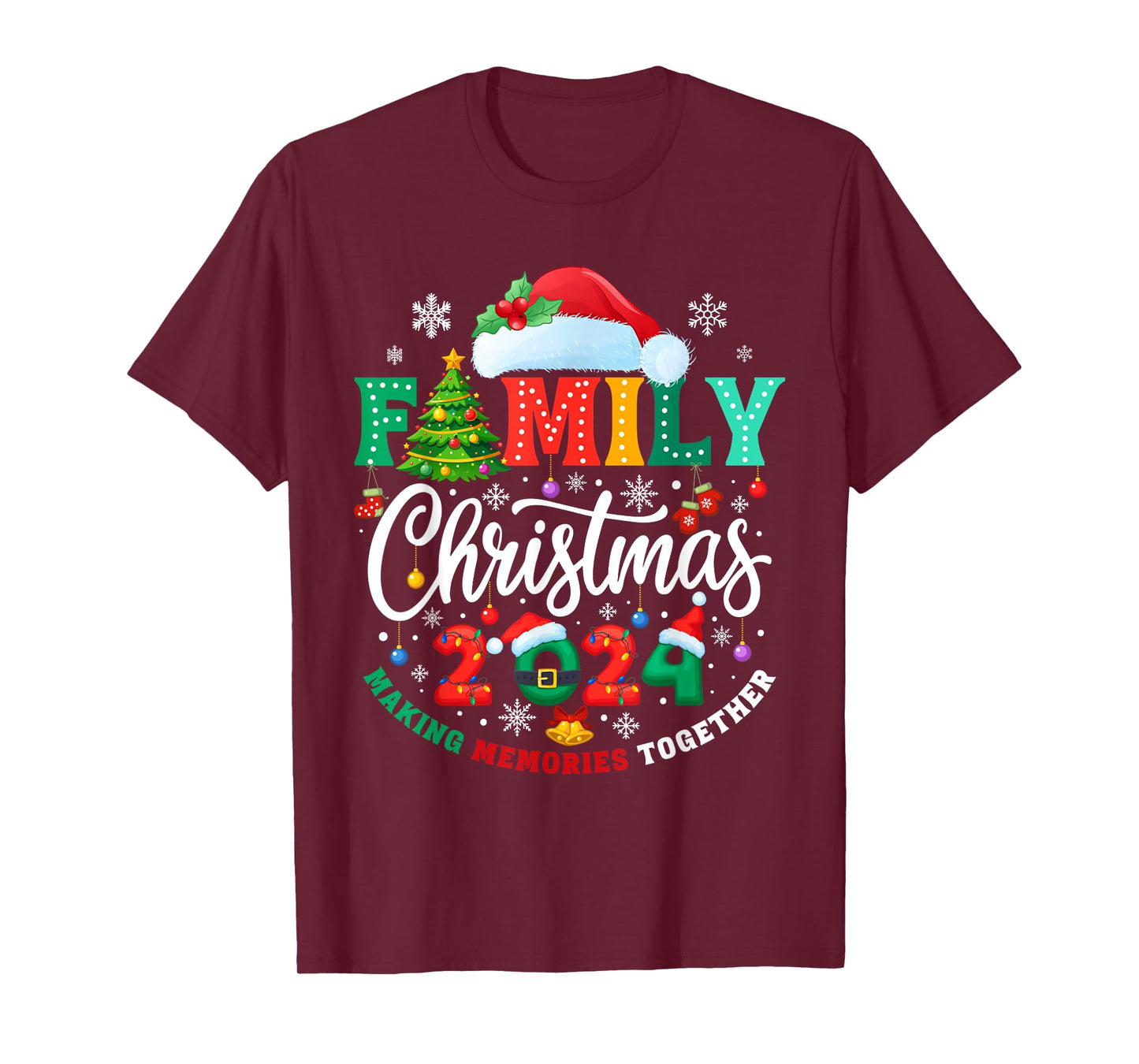 Family Christmas 2024 Matching Outfit Xmas Squad Santa Group T-Shirt