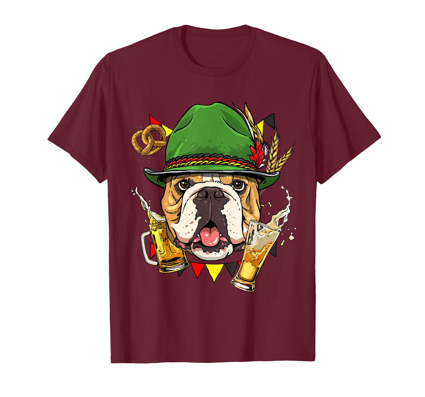 American Bulldog Germany Oktoberfest Party Beer Fest Dog T-Shirt