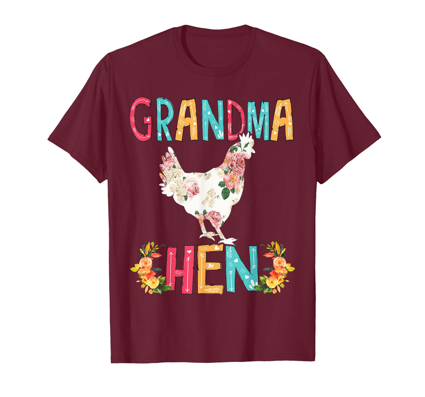 Happy Mother's Day Proud Grandma Floral Chicken Hen Lover T-Shirt