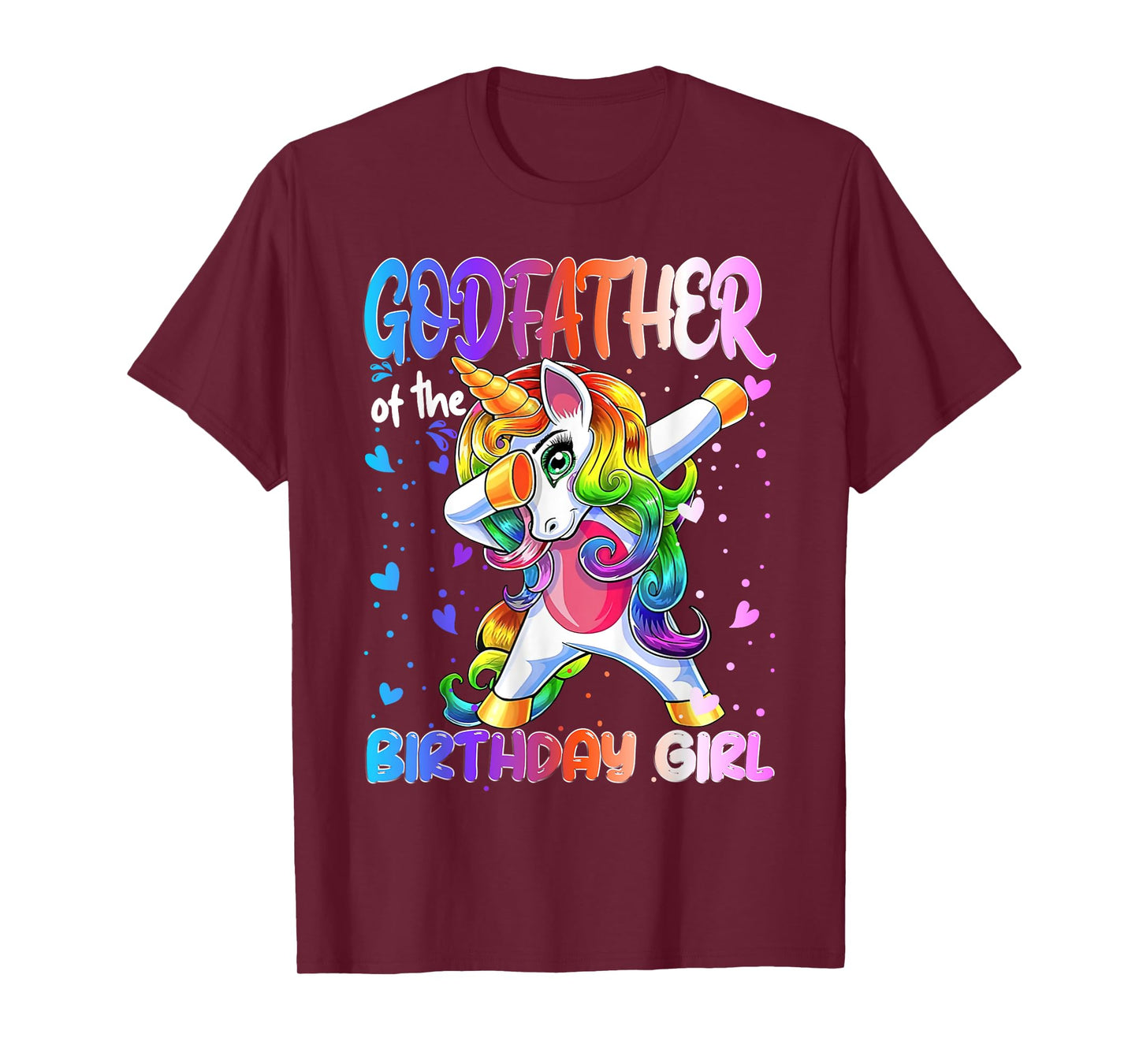 Godfather of the Birthday Princess Girl Dabbing Unicorn T-Shirt