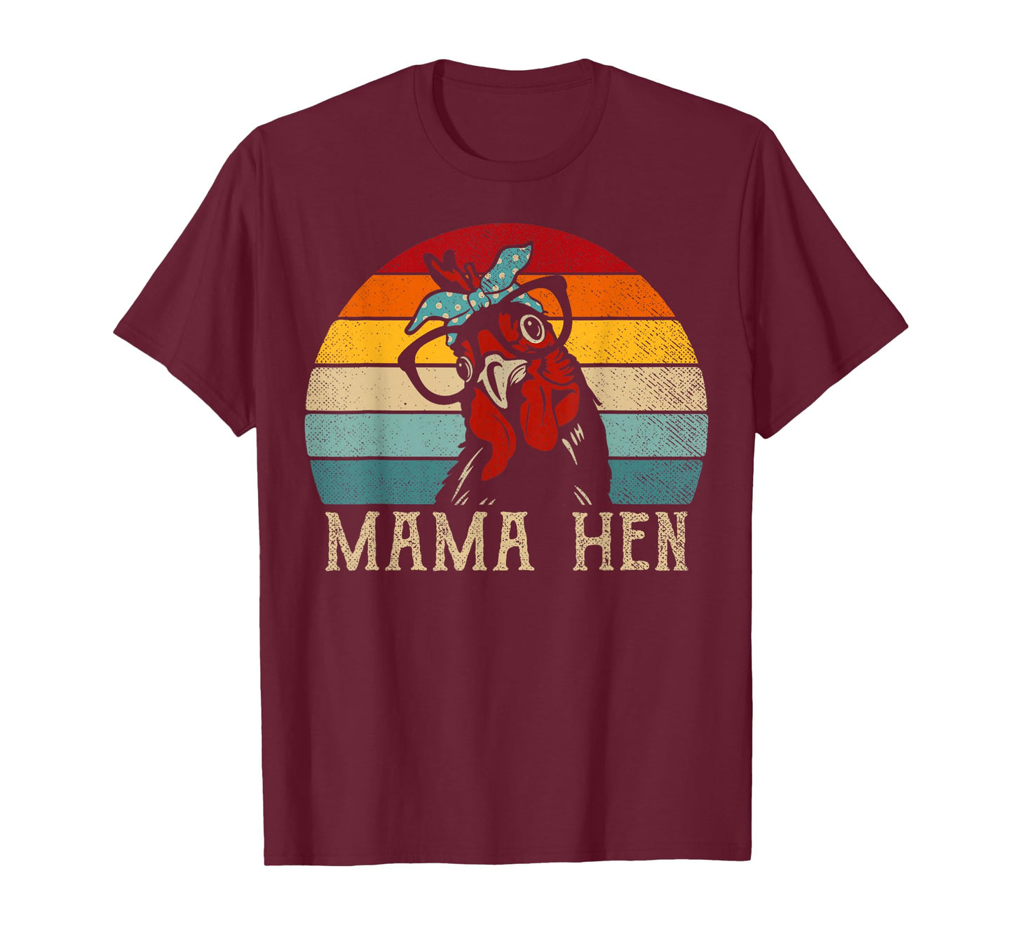 Funny Mama Hen Vintage Retro Chicken Mom Mother T-Shirt