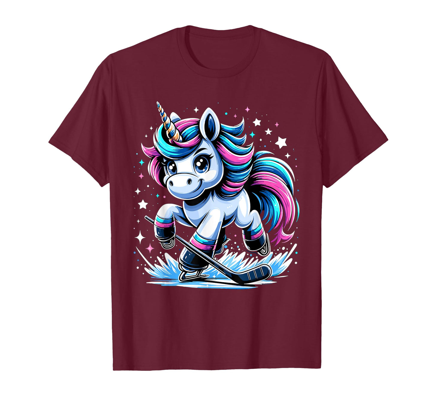 Ice Hockey Unicorn Kawaii Ice Hockey T-Shirt