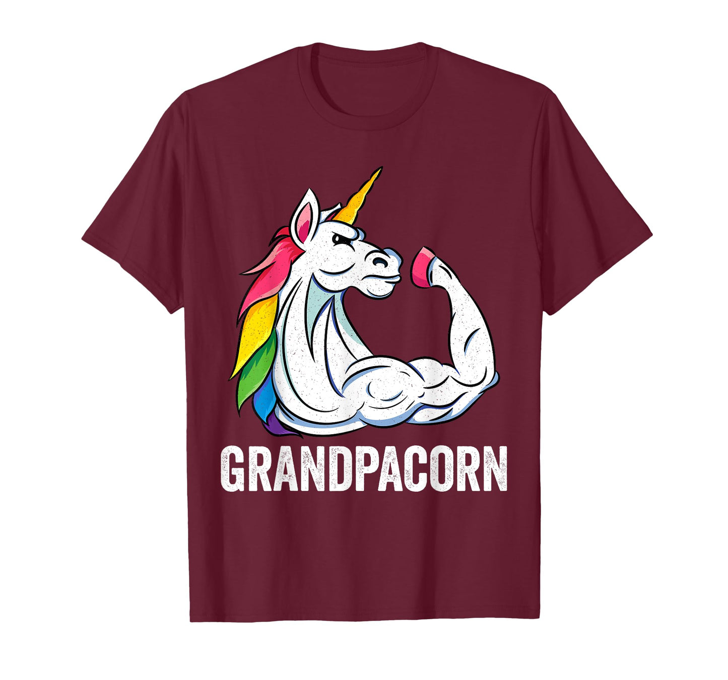 Cute Unicorn Grandpa Girl Birthday Party Apparel GrandpaCorn T-Shirt
