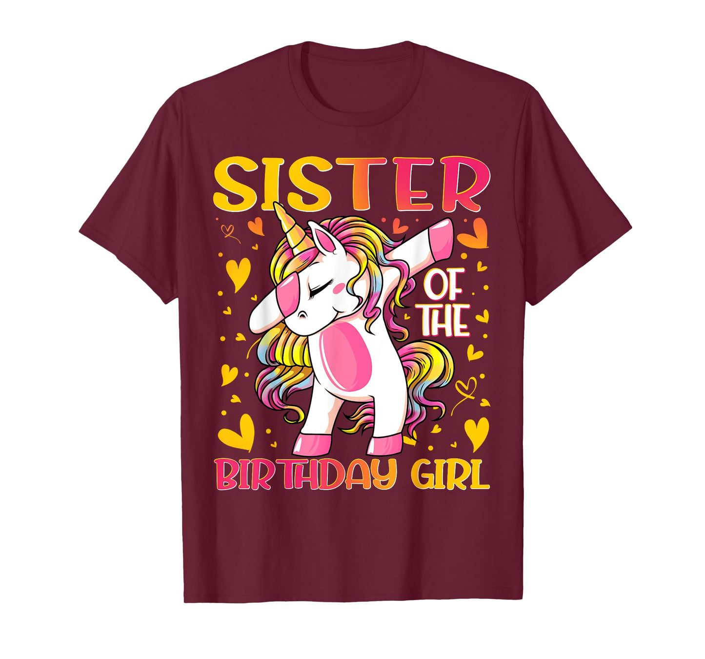 Sister of the Birthday Girl Dabbing Unicorn Sister Gifts T-Shirt