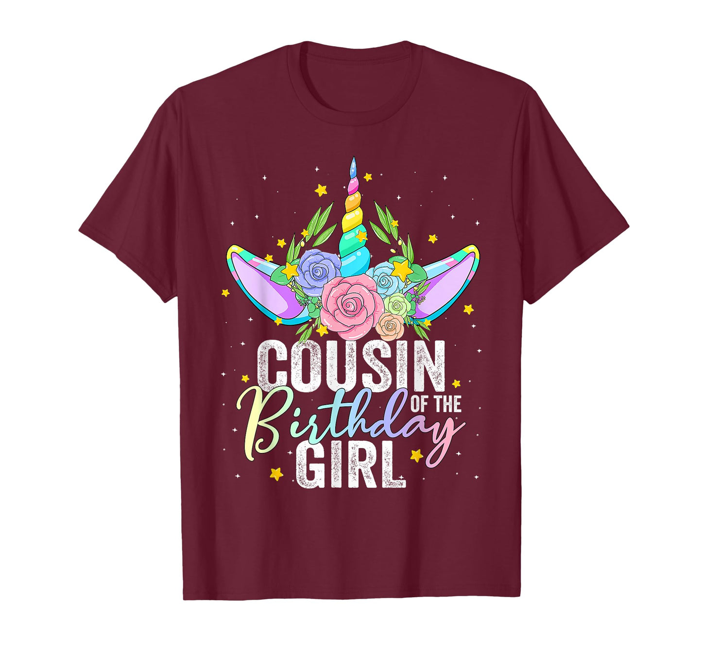 Cousin Of The Birthday Girl Gift Unicorn Birthday T-Shirt