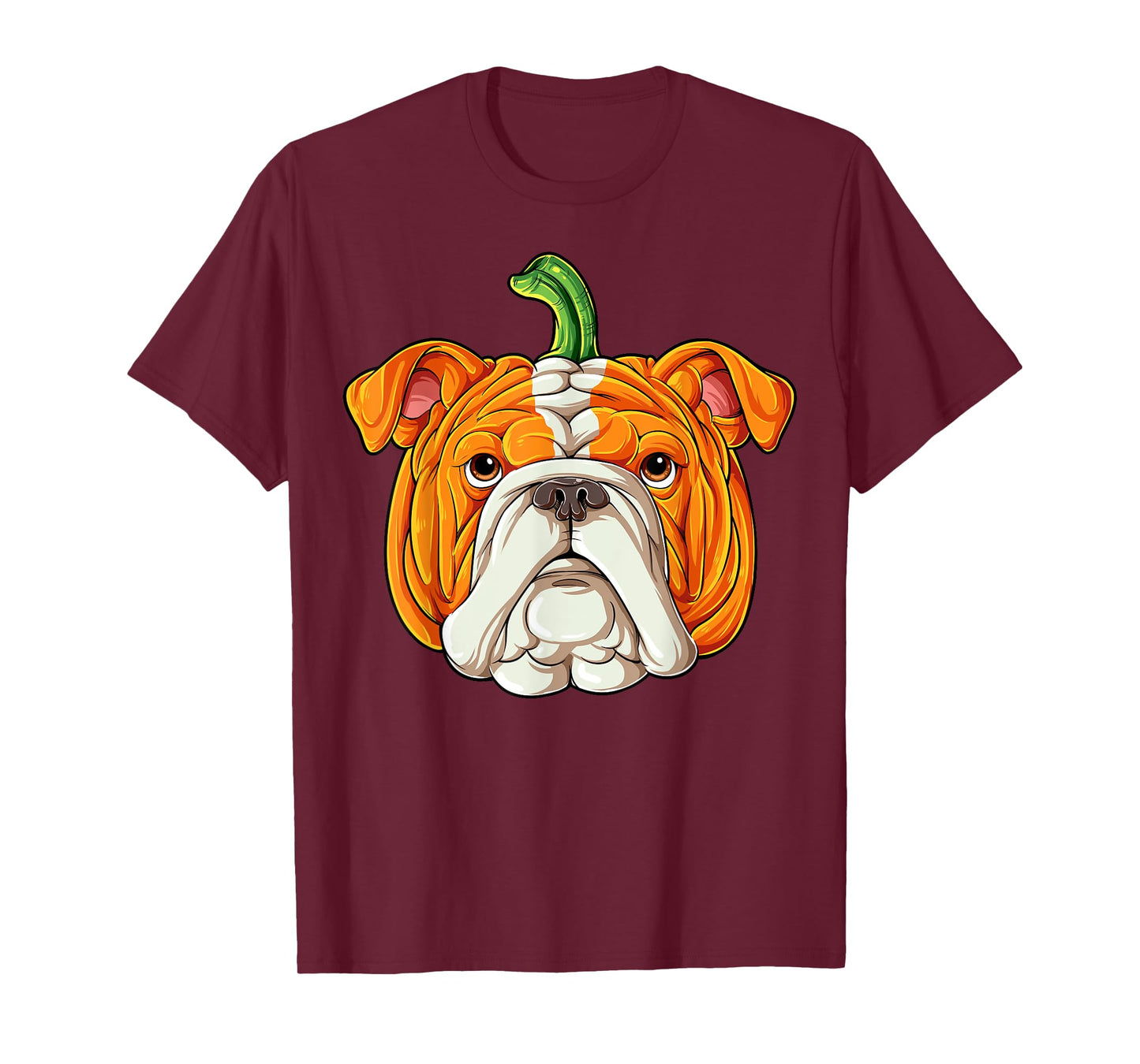 English Bulldog Pumpkin Halloween Thanksgiving Men Women Dog T-Shirt