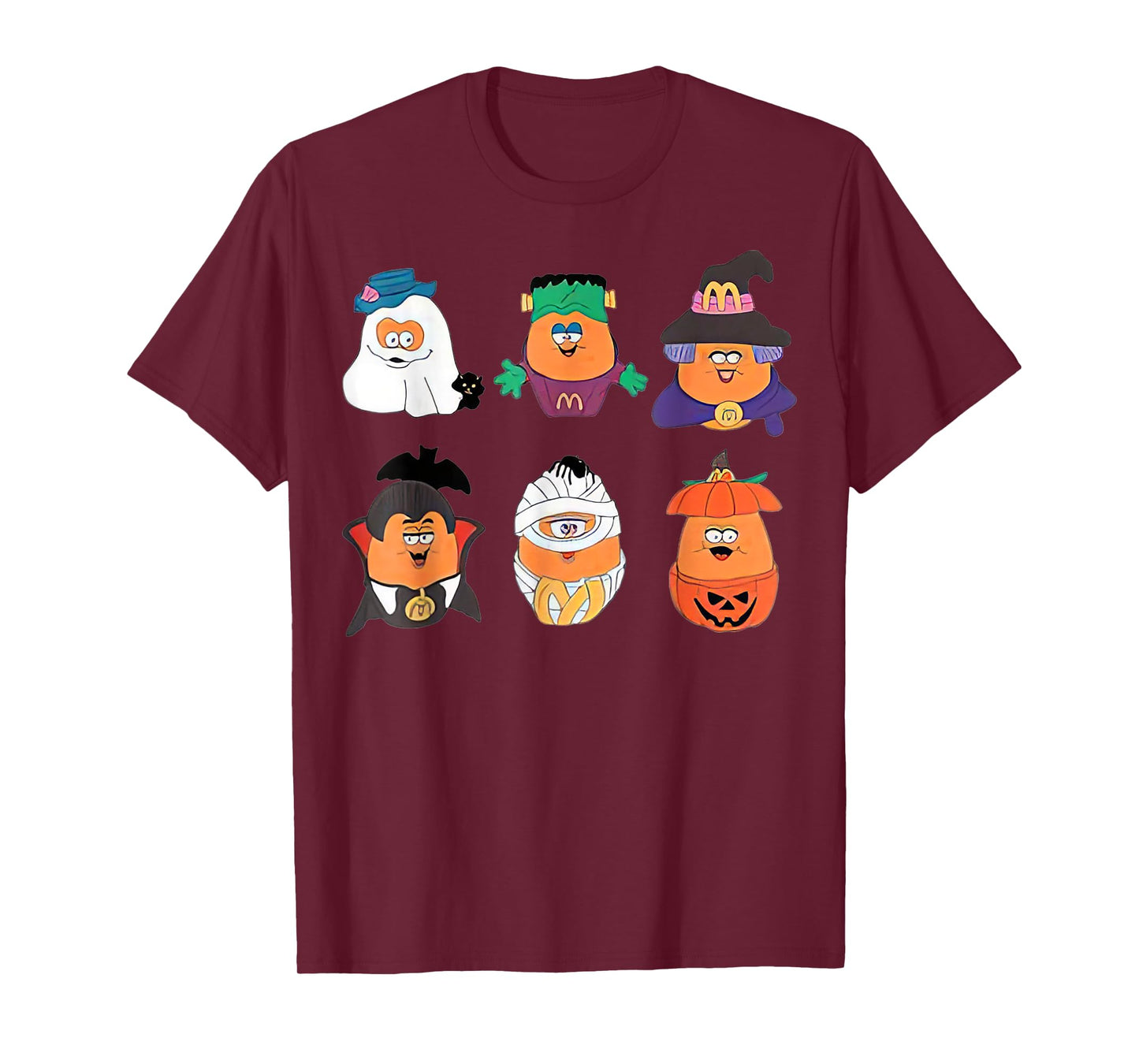 Chicken Nugget Halloween Retro 90S Pumpkin Boo T-Shirt