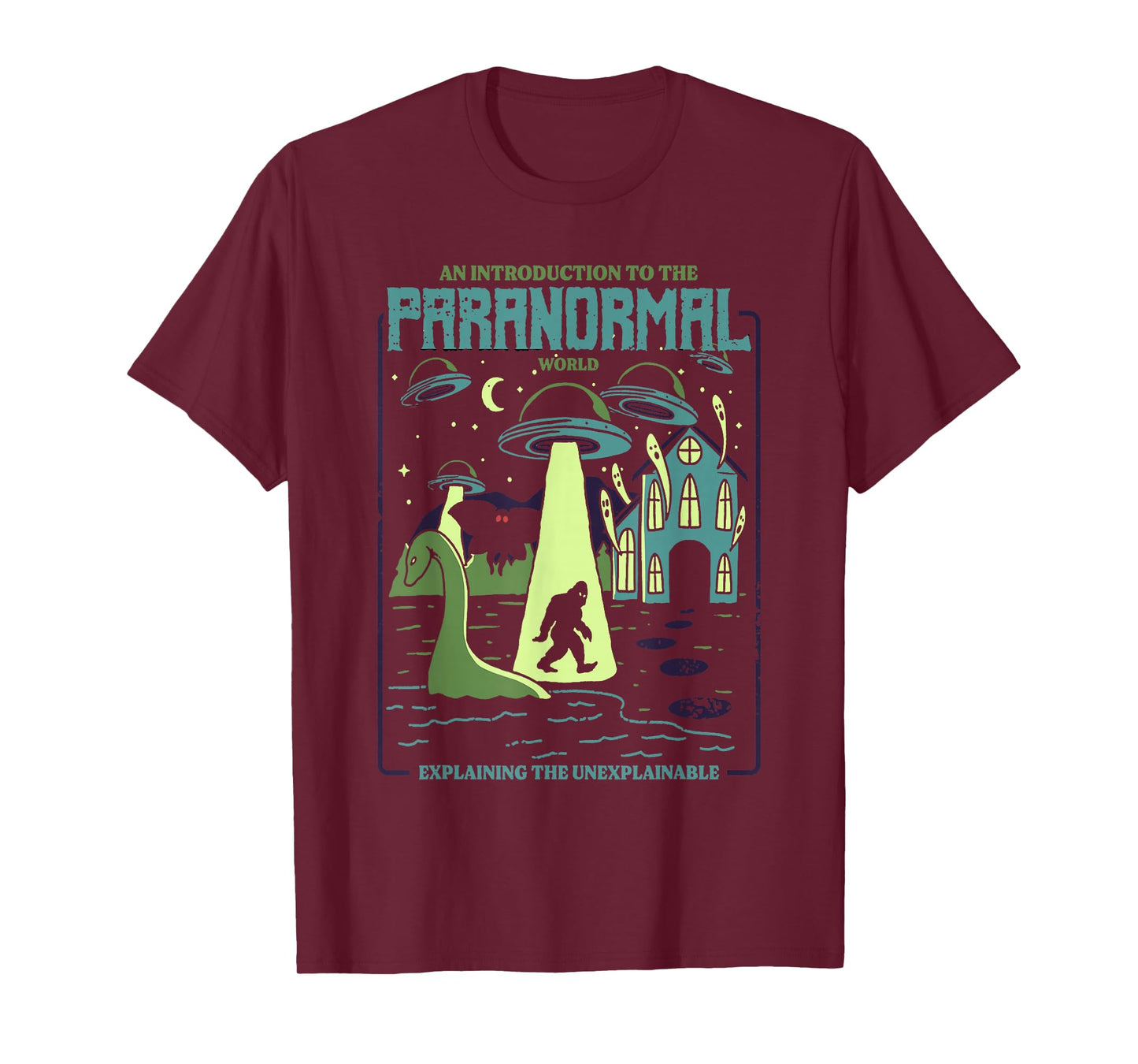 Cryptids Shirt UFO Alien Bigfoot Mothman Loch Ness Monster T-Shirt