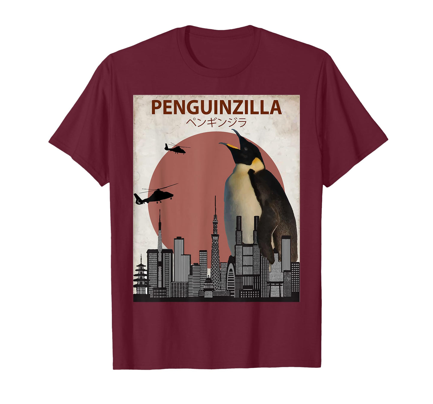 Penguinzilla Funny Emperor Penguin Lovers T-Shirt Gift T-Shirt