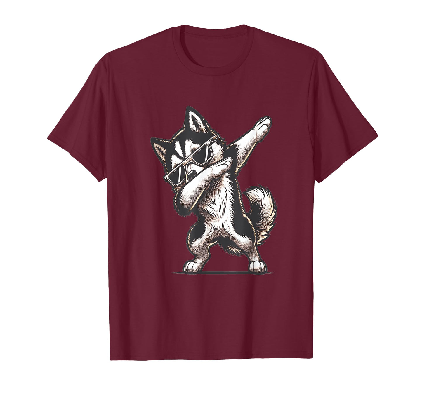 Dab Alaskan Husky Dancing Dabbing Dog Men Women Girls Kids T-Shirt