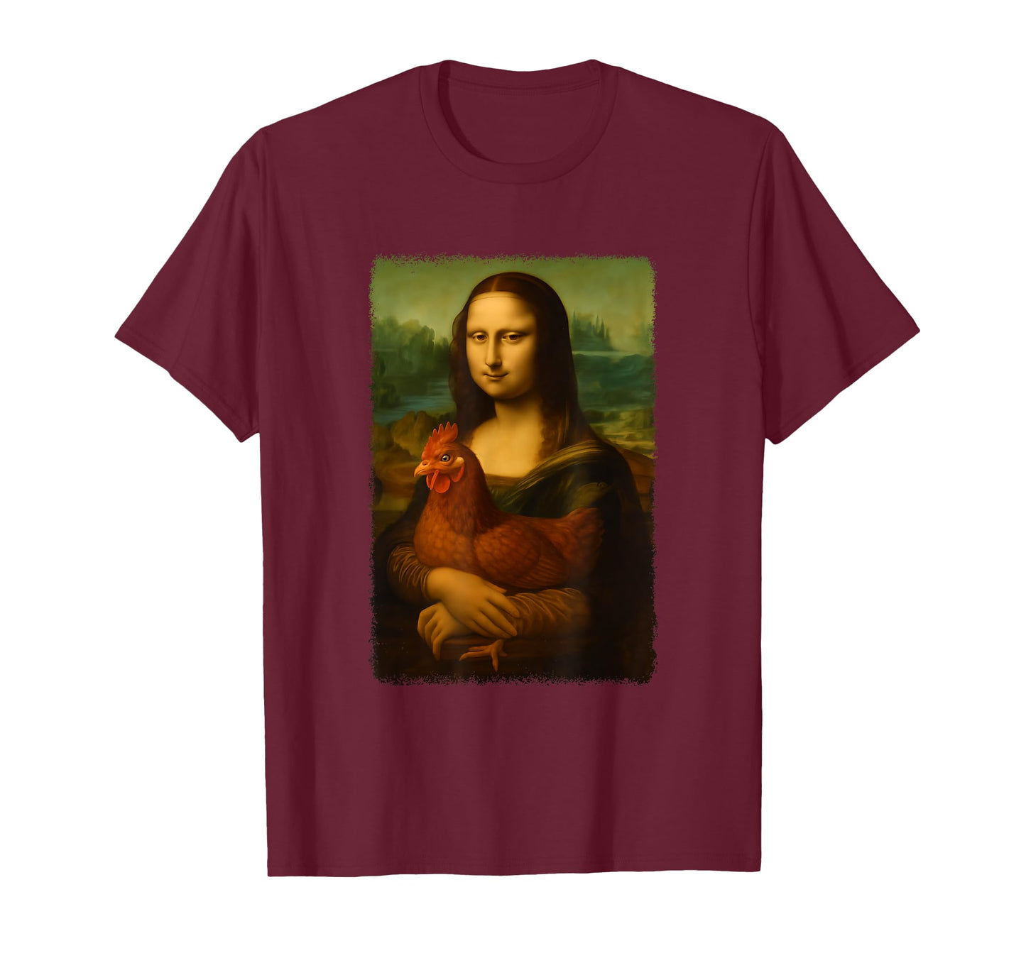 Mona Lisa Chicken Funny Gift For Men Women Boys Girls Kids T-Shirt