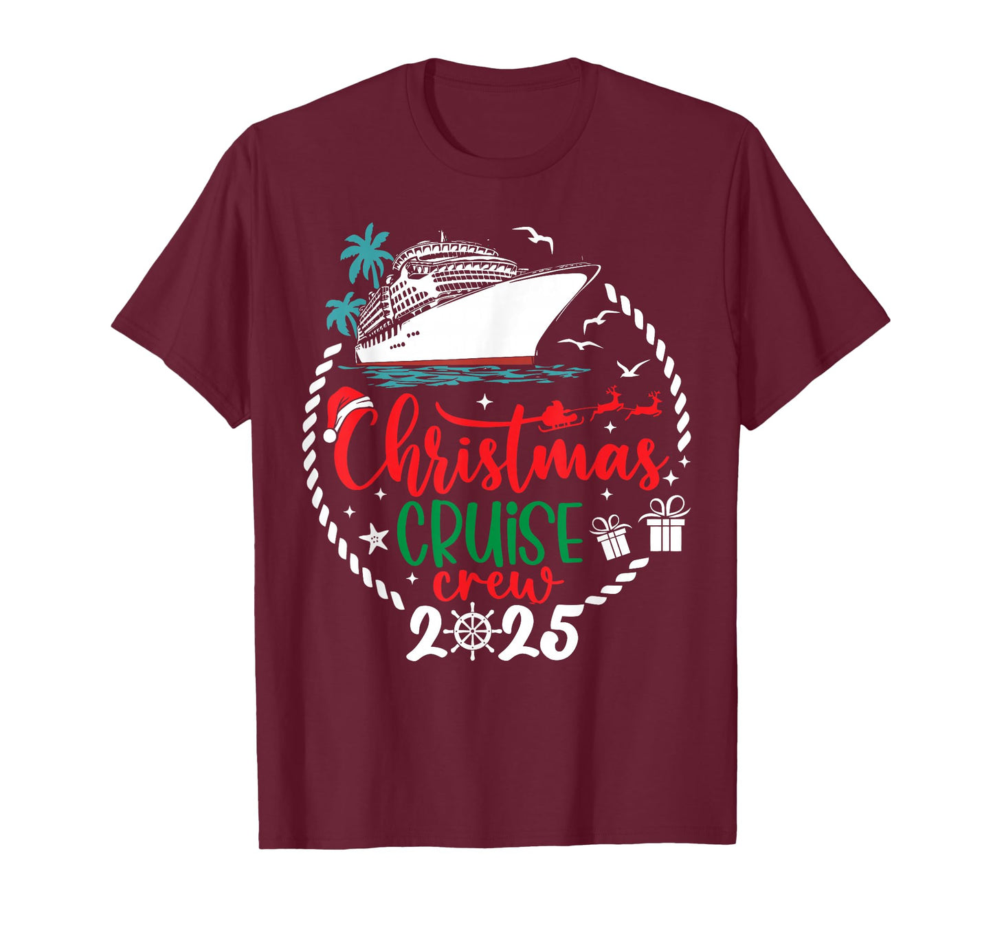Christmas Cruise Crew 2025 Xmas Family Pajamas Holiday Funny T-Shirt