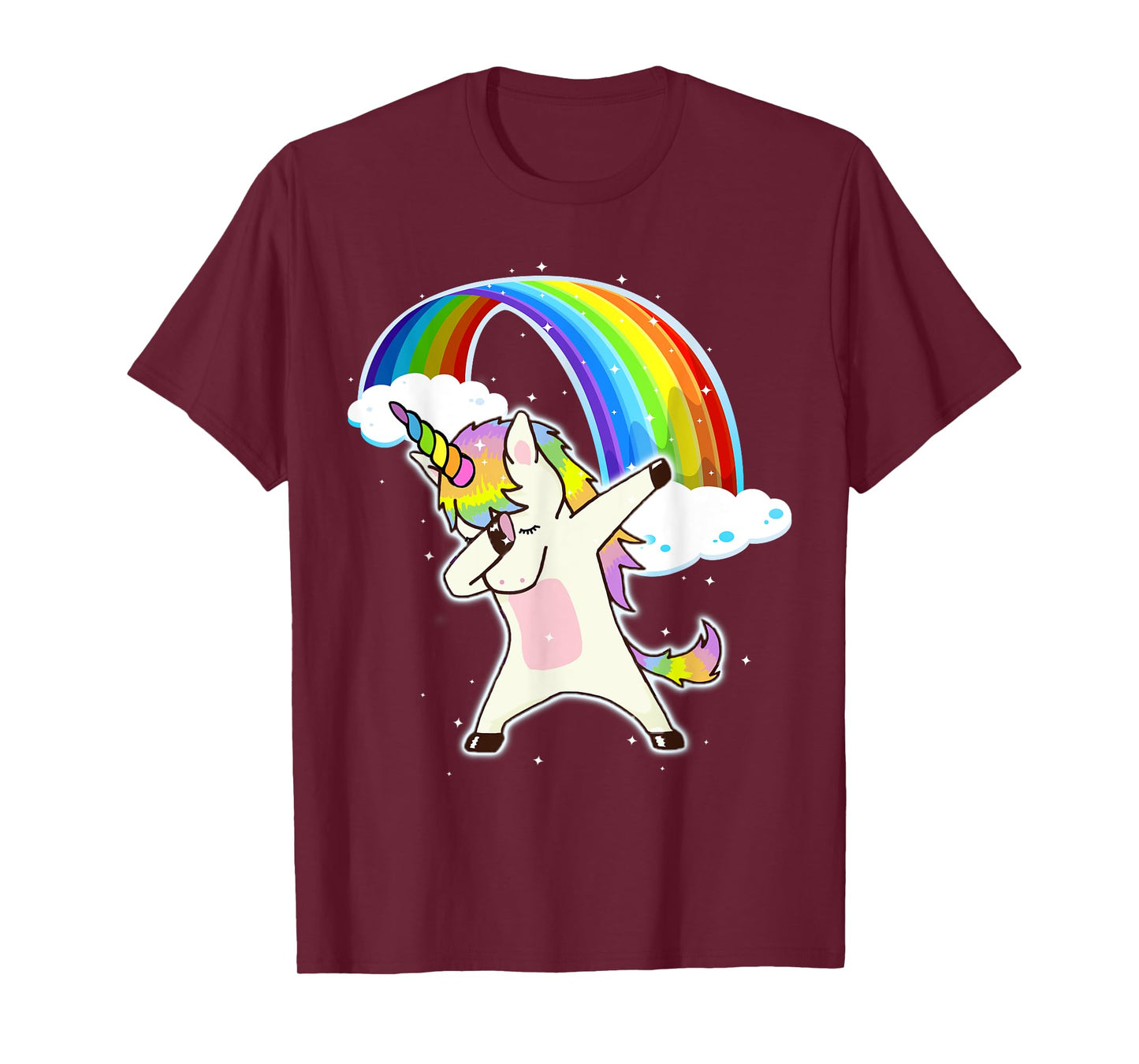 Dabbing Unicorn Rainbow T Shirt Unicorn Gift T-Shirt