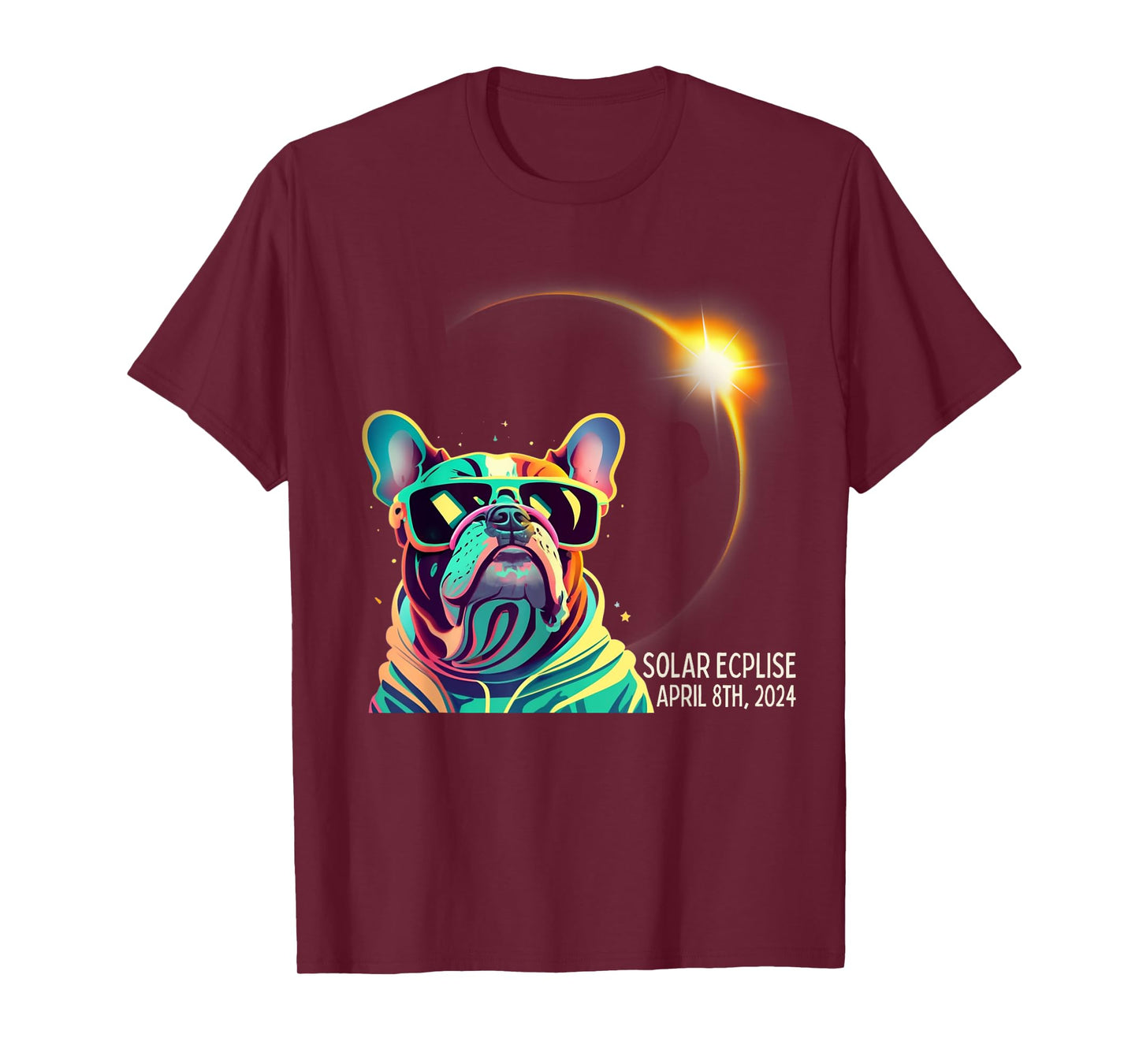 French Bulldog America 2024 Solar Eclipse Accessories Men Women Kids T-Shirt