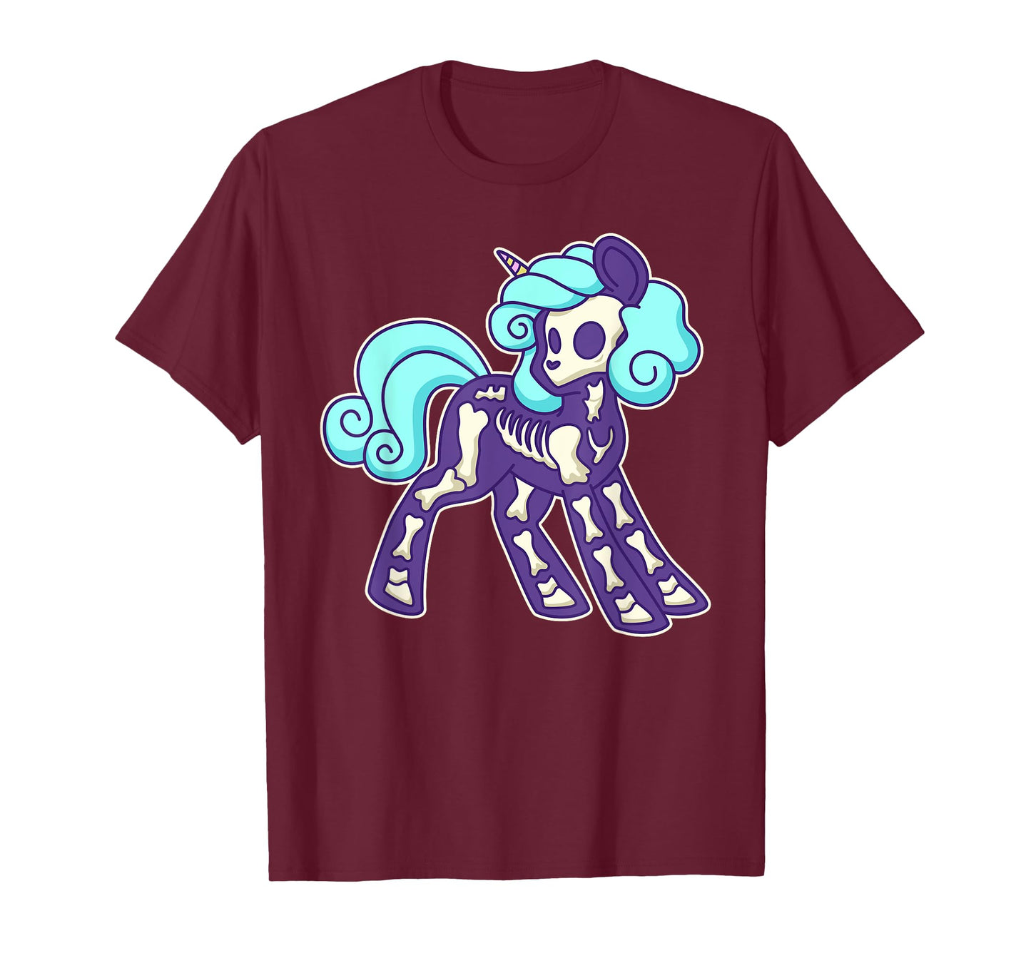Pastel Goth Unicorn Skeleton T-Shirt