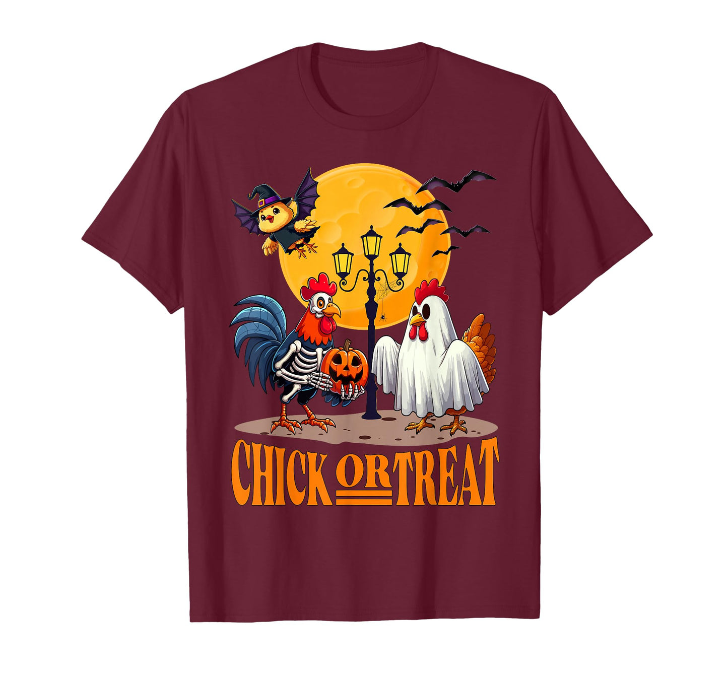 Skeleton Chicken Halloween Funny Spooky chicken Lovers T-Shirt