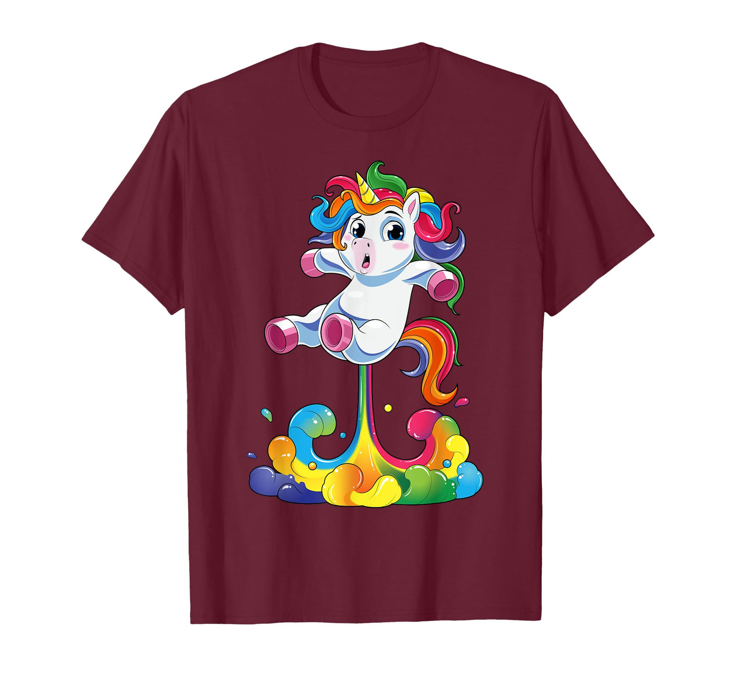 Unicorn Shirt Funny Magical Fart Unicorn Farting Rainbow T-Shirt