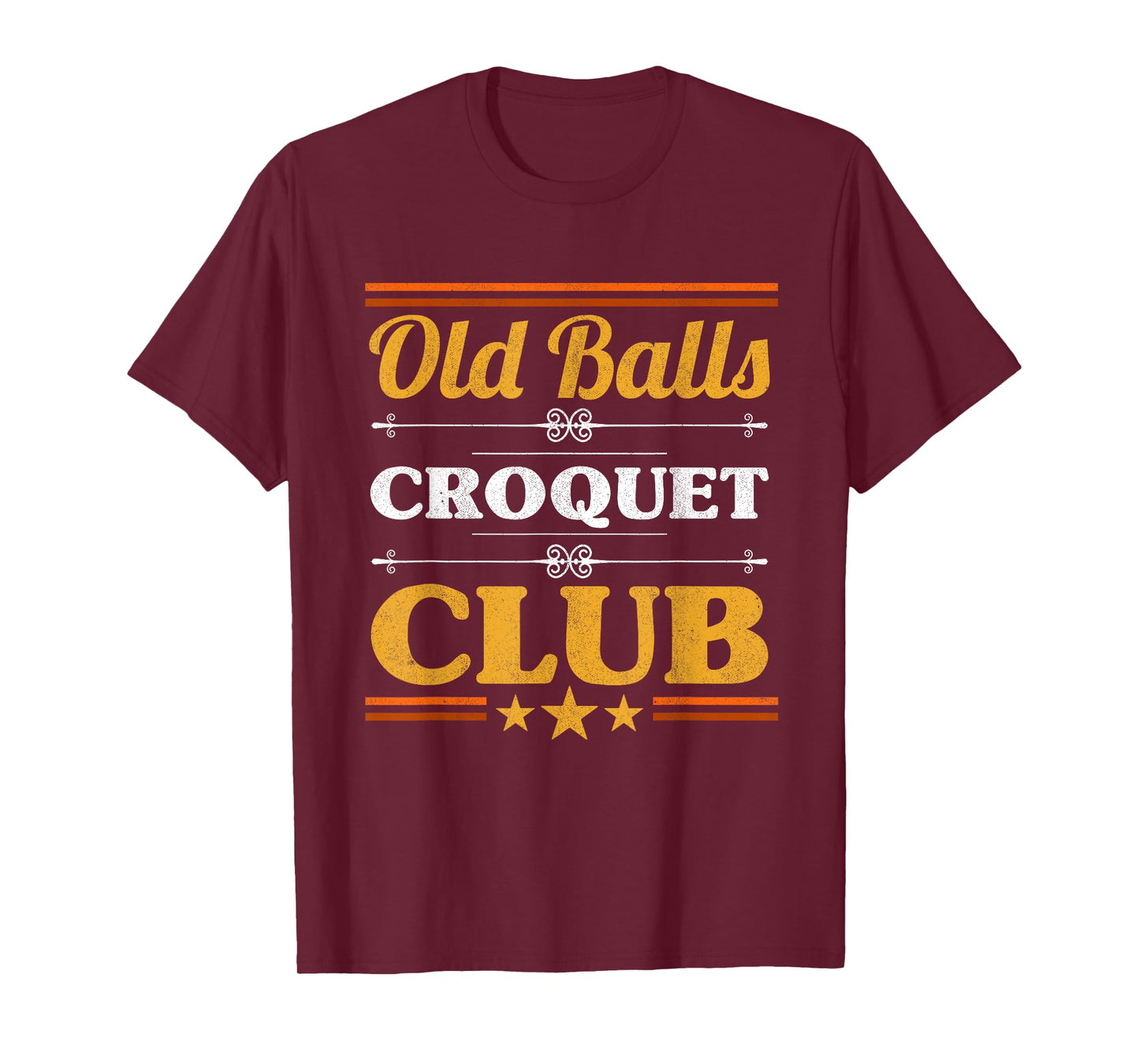 Old Balls Croquet Club Mallet Wickets Enthusiast Lawn Game T-Shirt