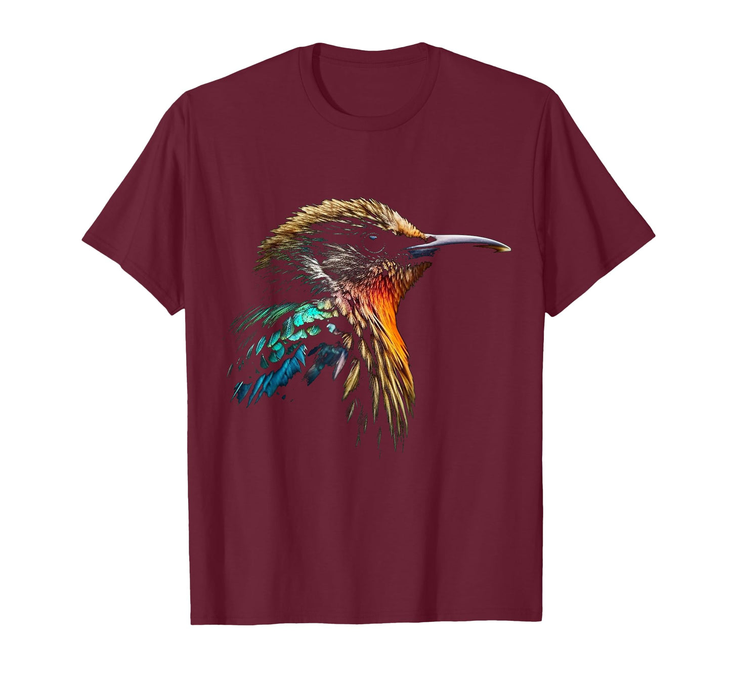 Bird Portrait Colourful Art Animal Motif Bird T-Shirt