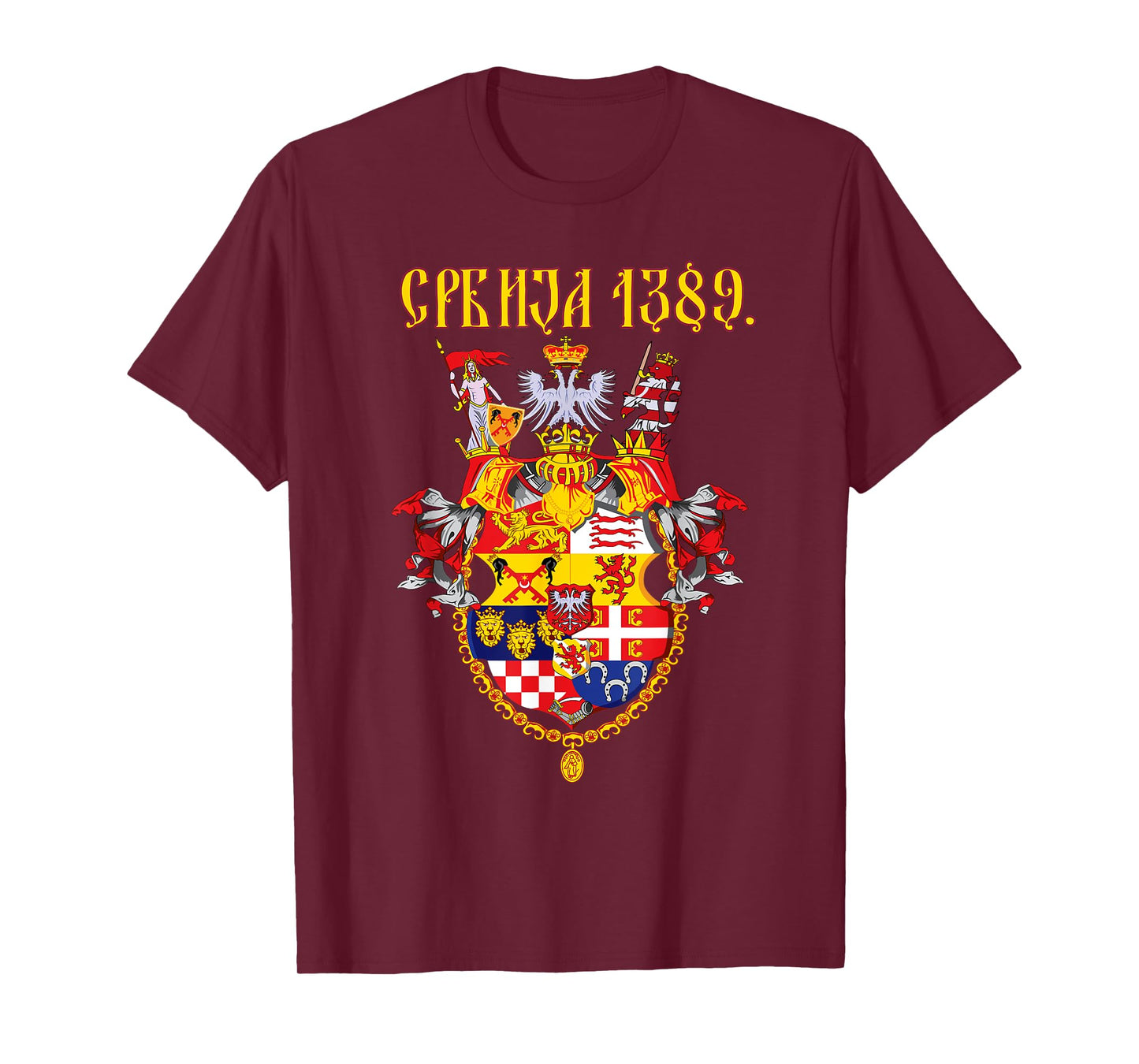 Serbia Srbija, Medieval Kingdom of Serbia, Cyrillic Srbija T-Shirt