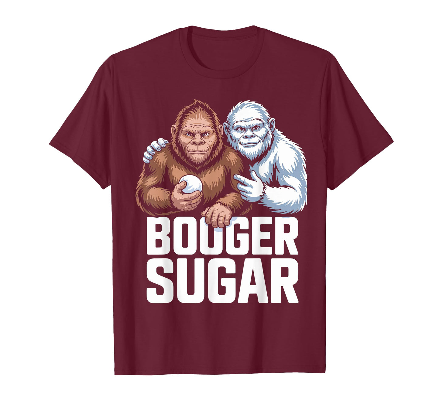 Booger Sugar Sasquatch Yeti Nose Beers Nose Nachos Selfi T-Shirt