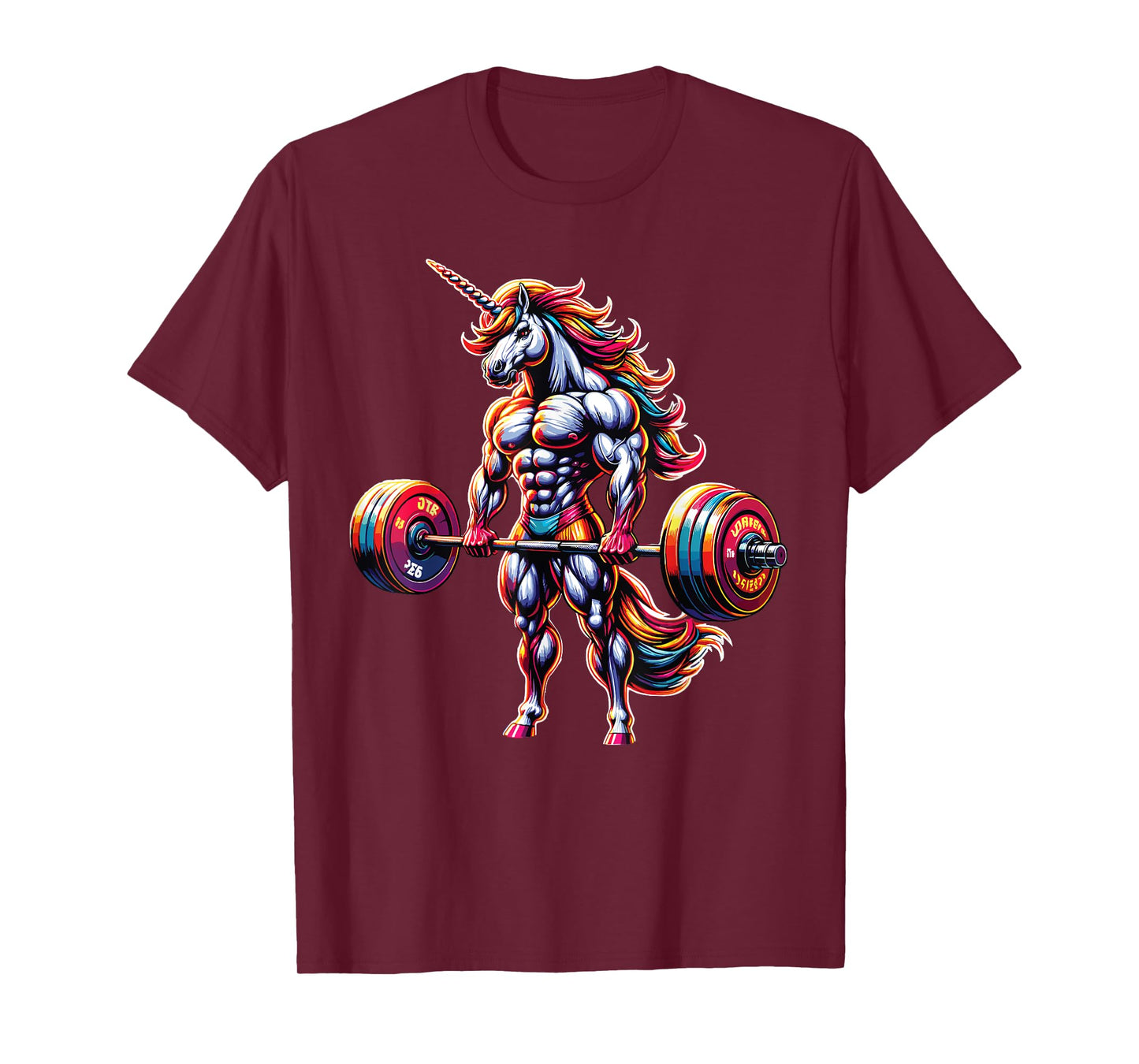 Unicorn Lifting Weights Fitness Lover Barbell Weightlifting T-Shirt