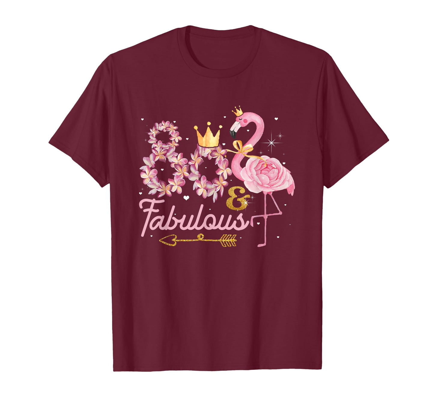 80 And Fabulous Flamingo 80th Birthday 1942 T-Shirt