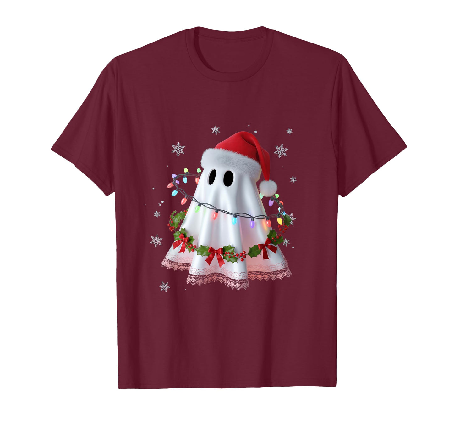 Ghost Christmas Santa Spooky Christmas T-Shirt