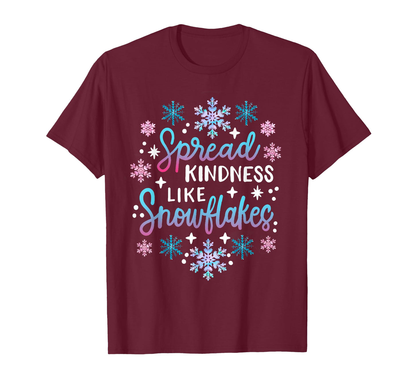 Spread Kindness Like Snowflakes Christmas Mental Health T-Shirt