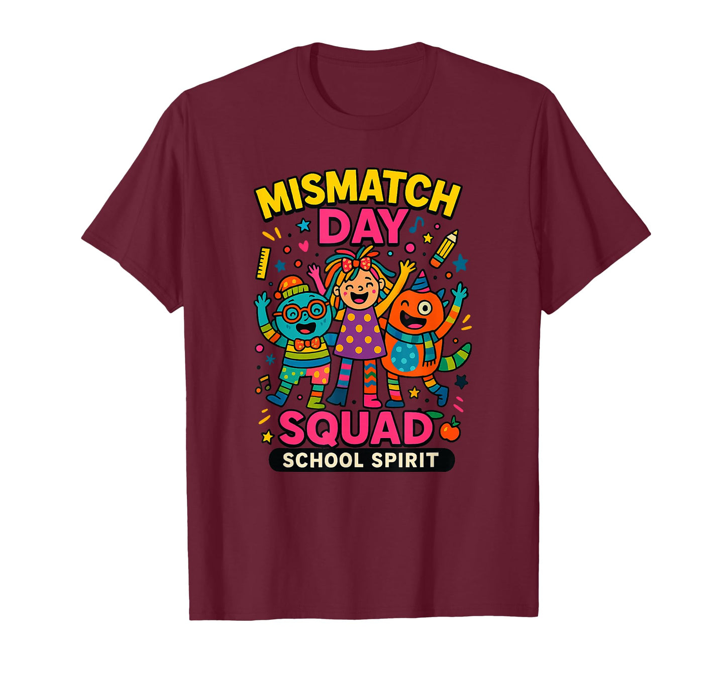 Mismatch Day Squad School Spirit Fall Semester Autumn Vibes T-Shirt