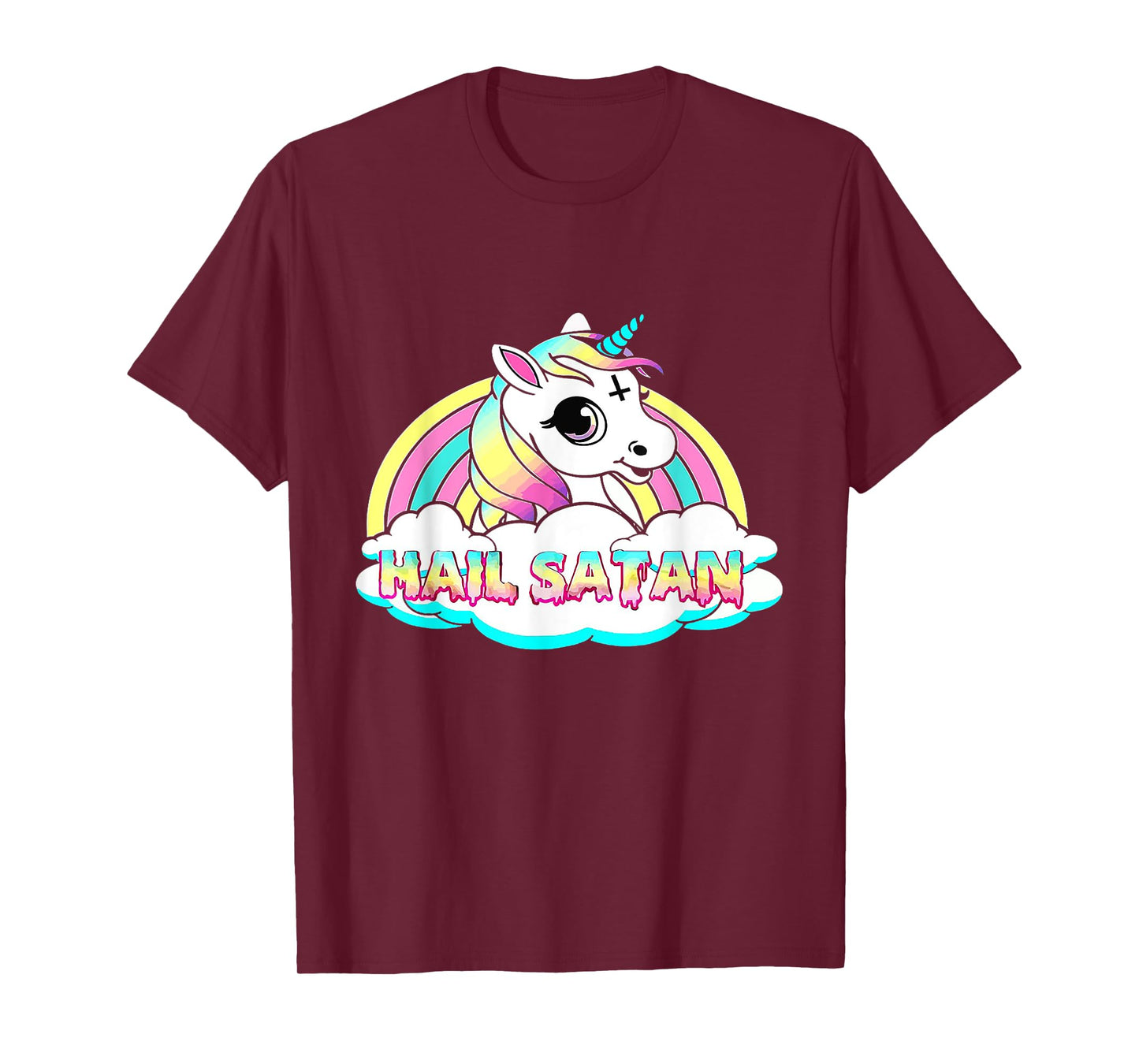 Unicorn Hail Satan - Funny Satanic T-Shirt