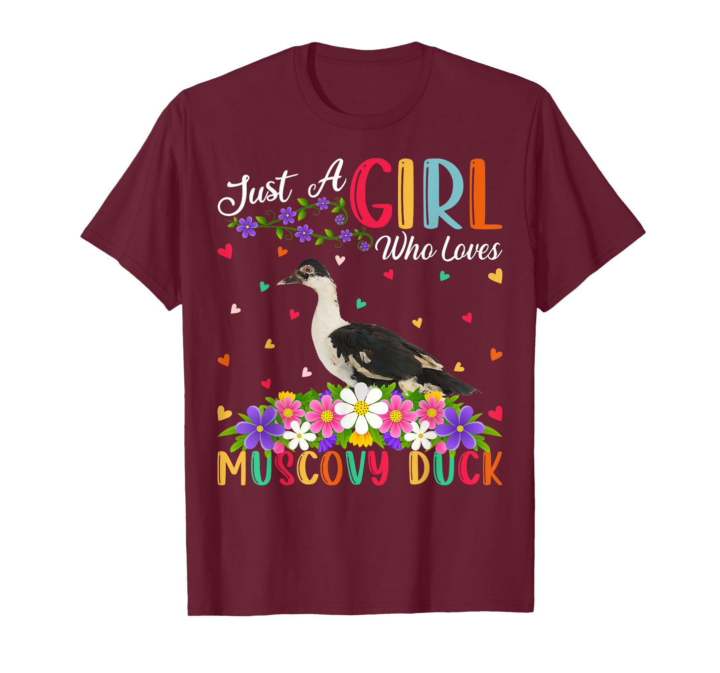 Muscovy Duck Bird Lover Just A Girl Who Loves Muscovy Ducks T-Shirt