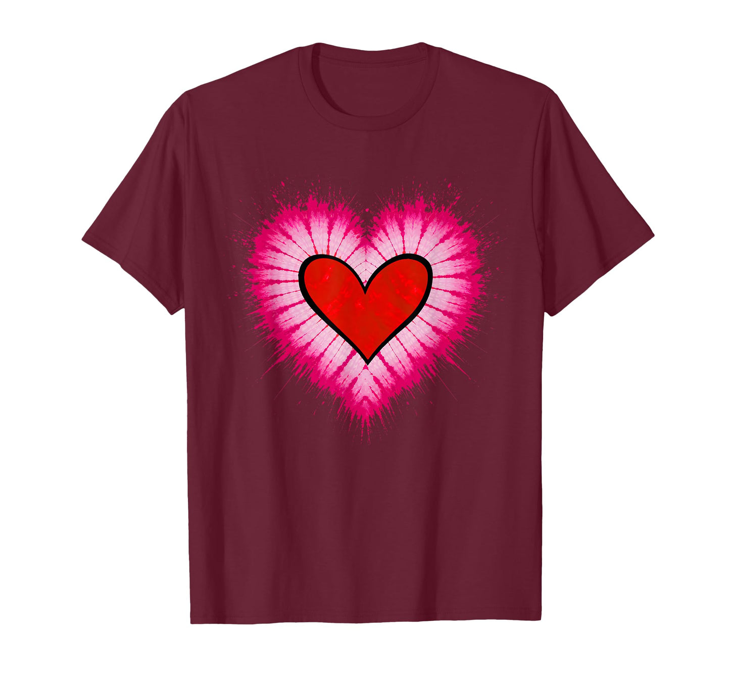 Retro Vintage Valentines Day Heart Tie Dye Mens Womens Kids T-Shirt