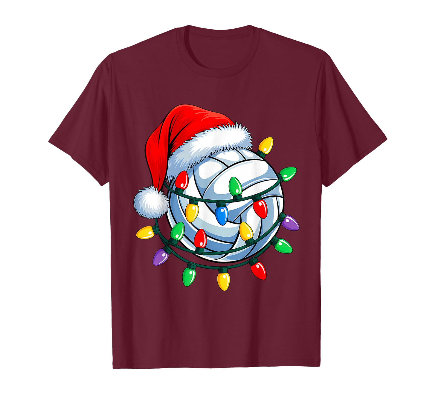 Christmas Volleyball Xmas Santa Sports Hat Mens Womens Kids T-Shirt