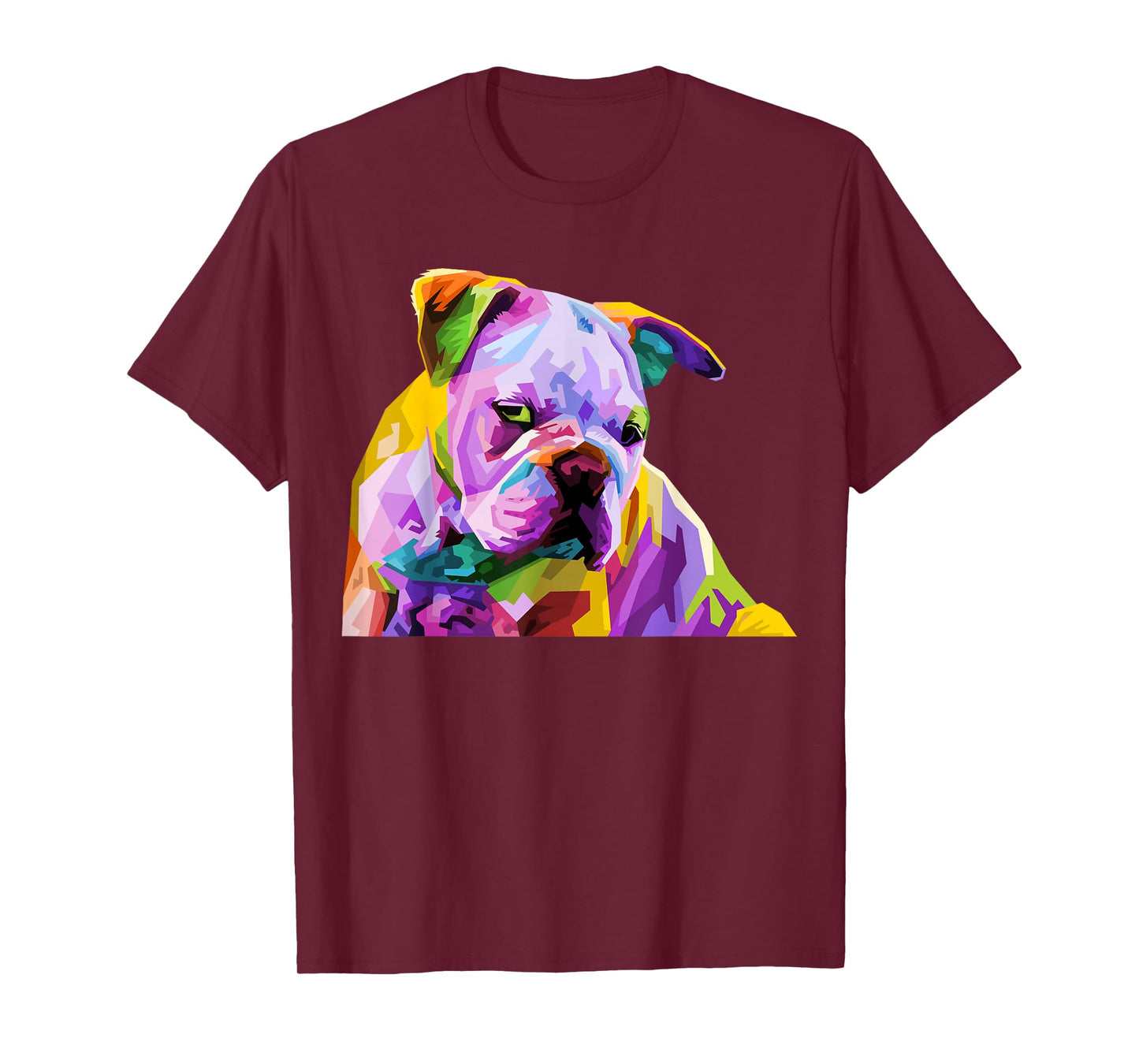English British Bulldog Pop Art Portrait for Dog Owners T-Shirt