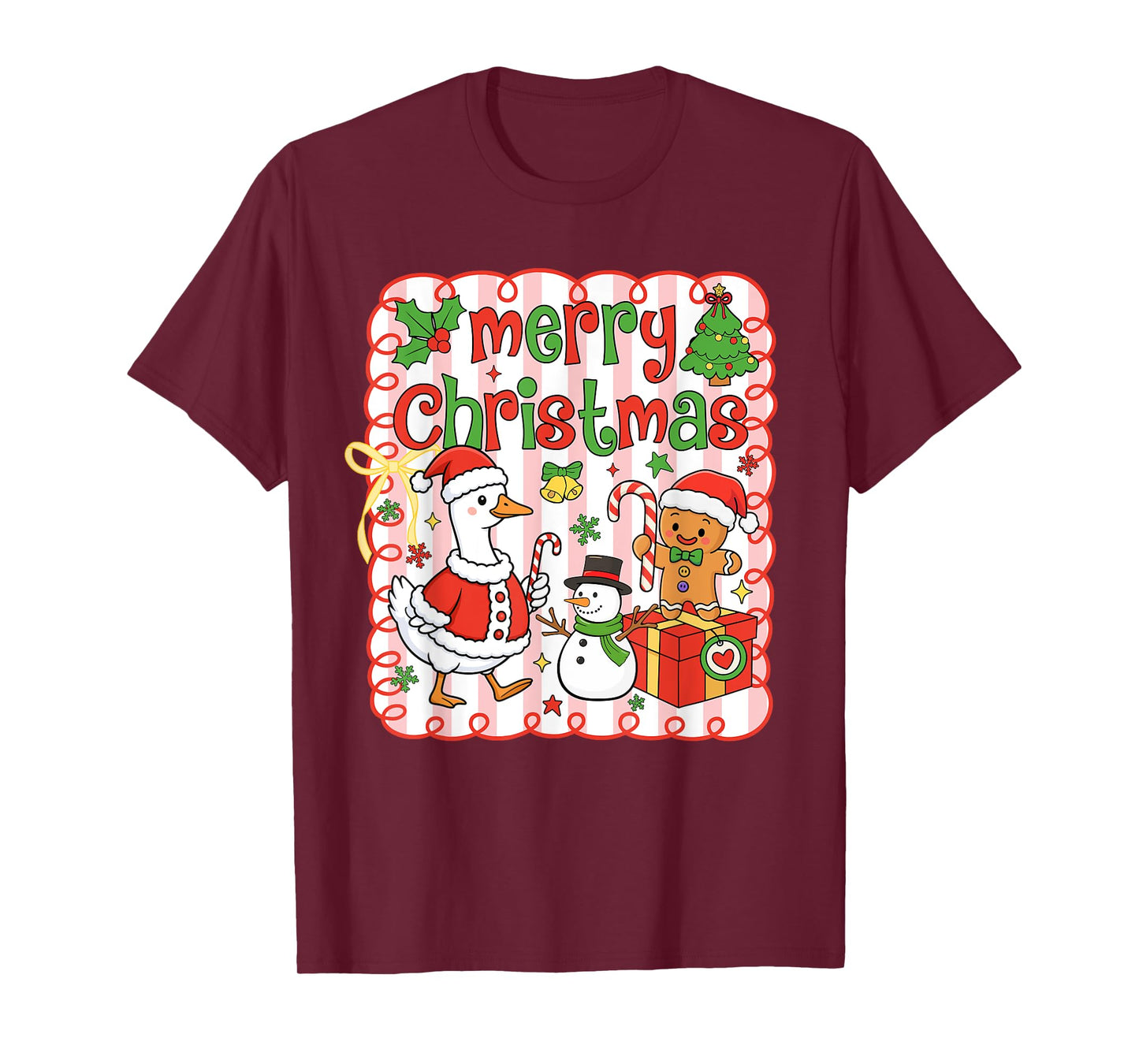 Merry Christmas Funny Merry Goosemas Christmas Silly Goose T-Shirt