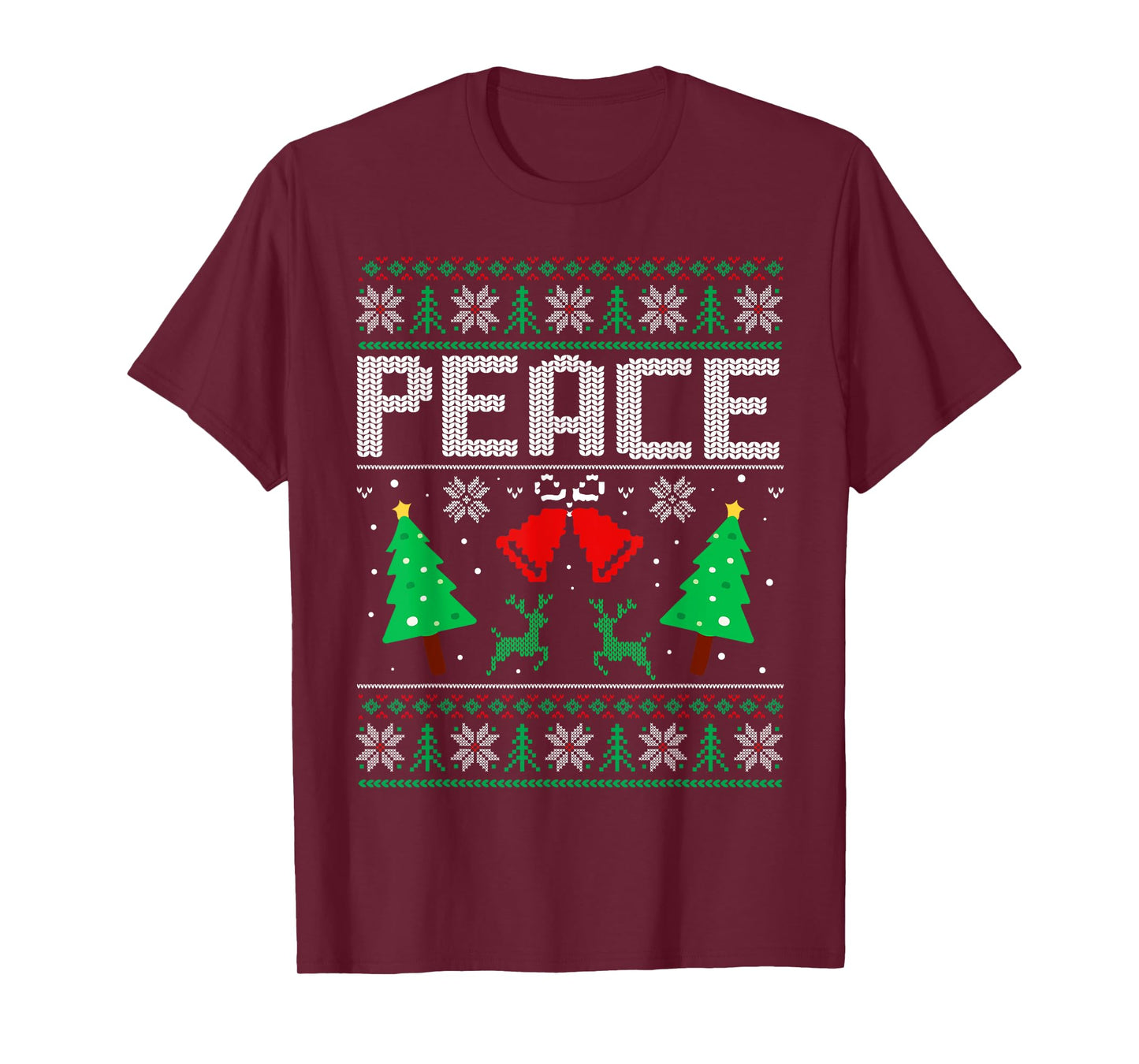 I'm Peace - I Come In Peace Couple Matching Ugly Christmas T-Shirt