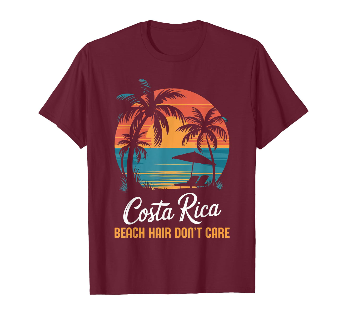 Beach Hair Don't Care Vacation Tropical Pura Vida Costa Rica T-Shirt