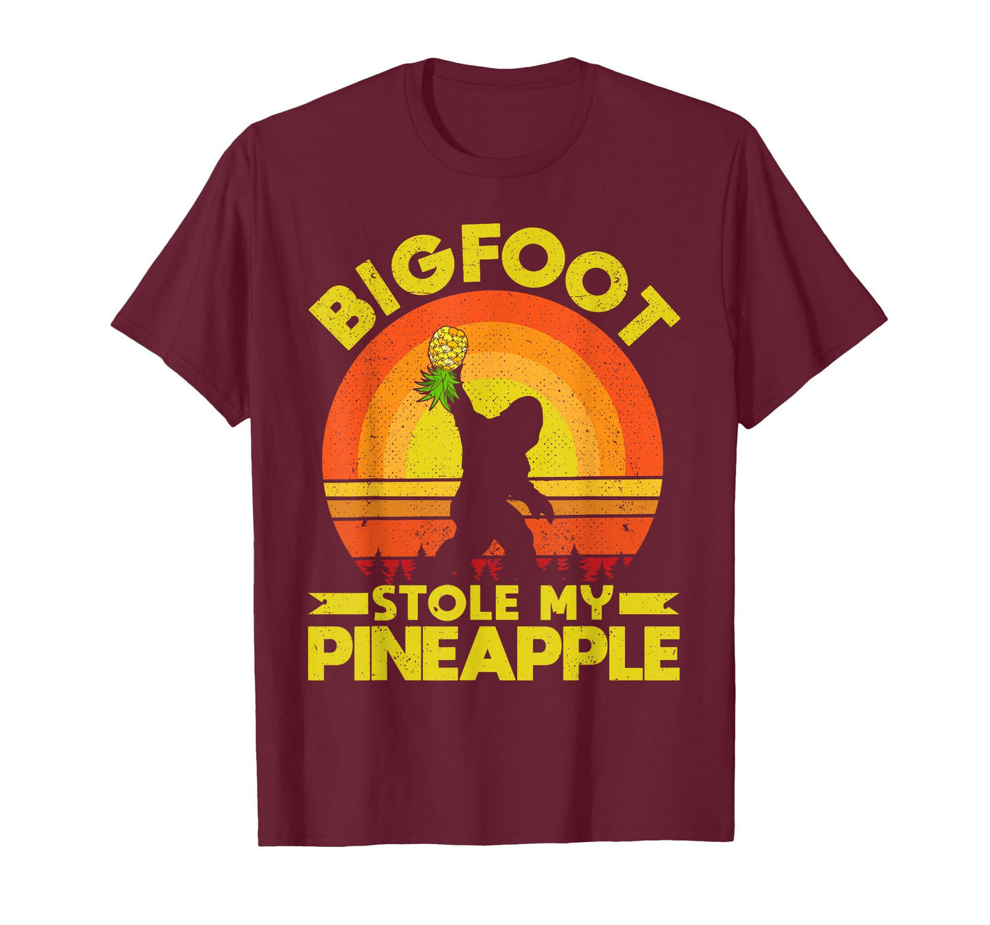 Bigfoot Stole My Pineapple Upside Down Pineapple Swinger T-Shirt